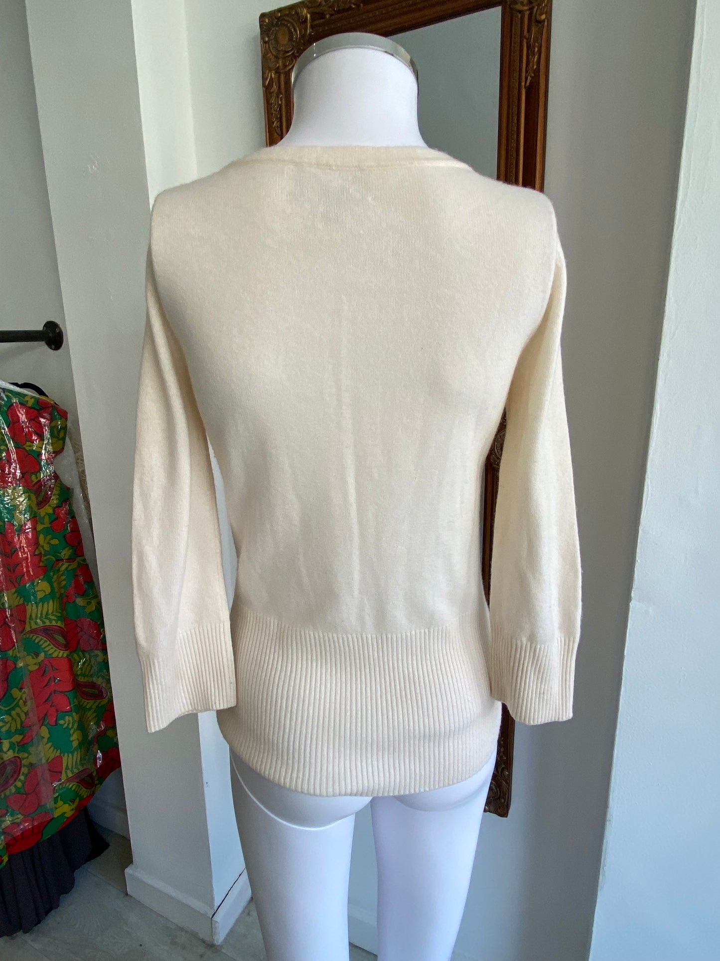 Pure Collection cream cashmere knitted top jumper