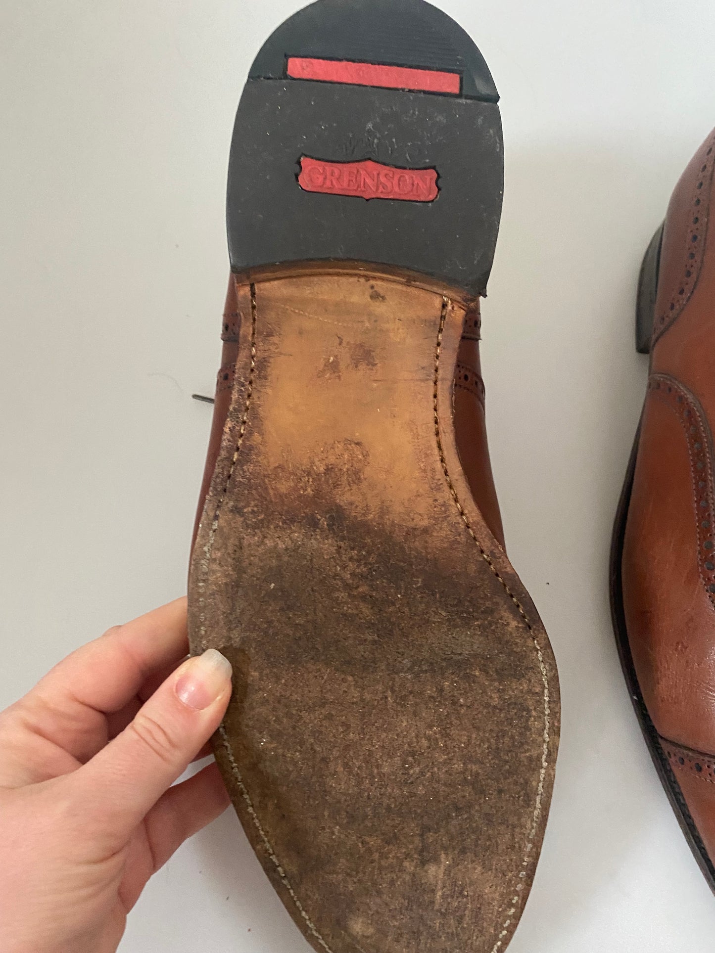 Grenson Brown Leather Brogues Size 10.5