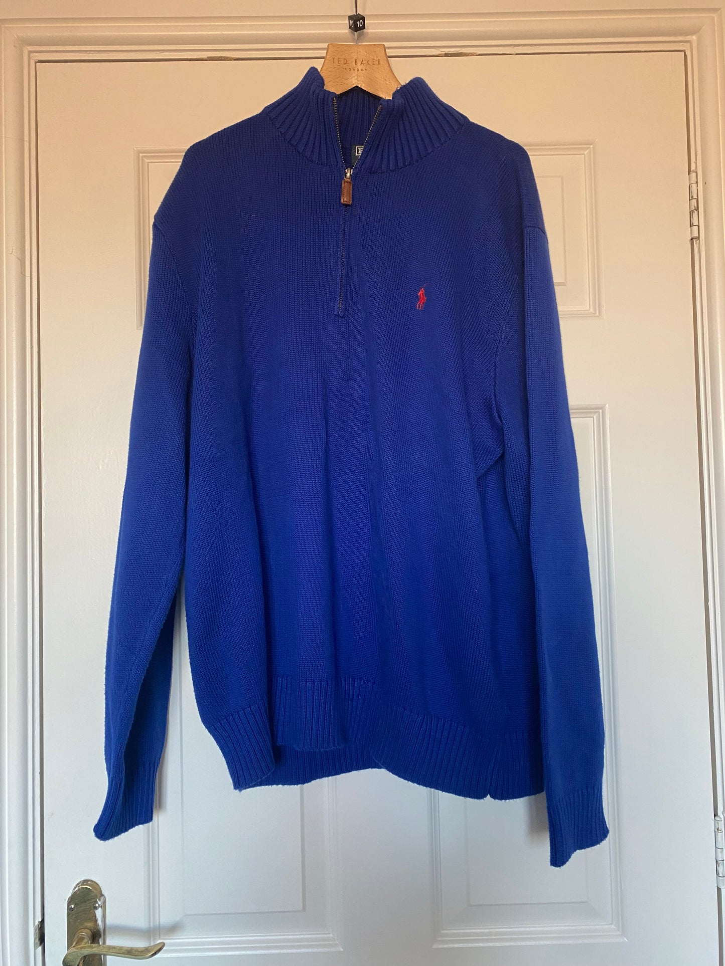 Polo Ralph Lauren Blue 1/4 Zip Jumper Size XL