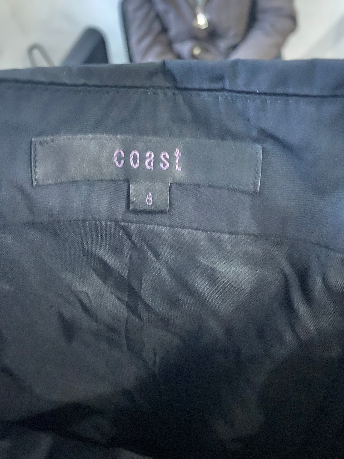 Coast Black Dress with Removable Straps Size 8