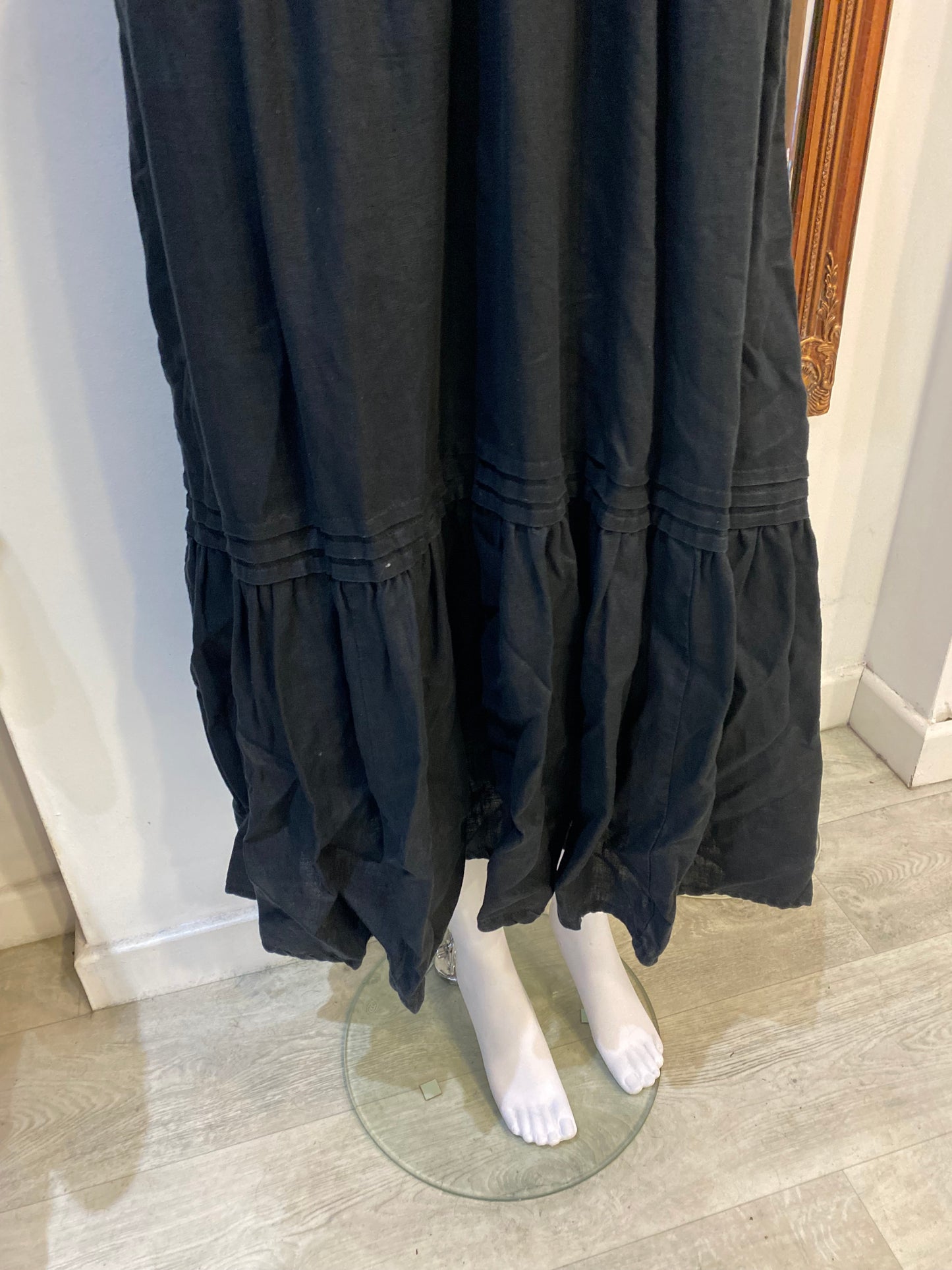 Boden Slate Grey Linen Dress Size 12 R