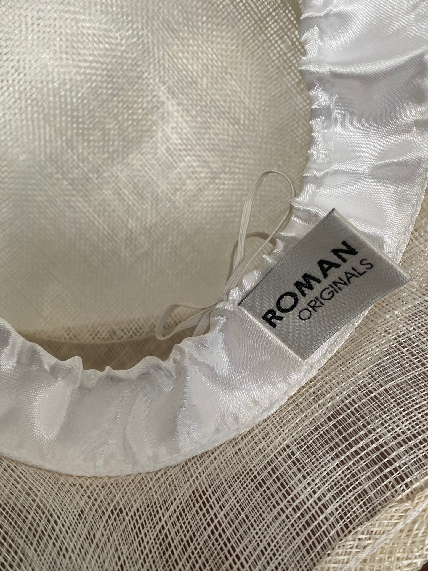 Roman white formal hat