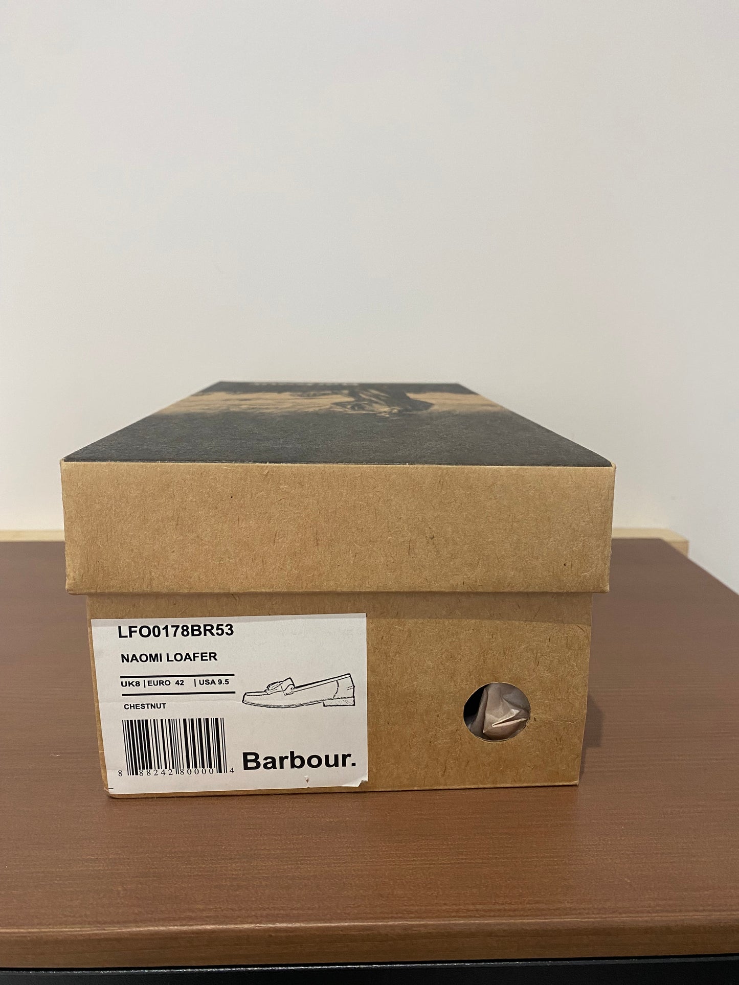Barbour Brown Leather and Suede Naomi Loafers Brand New Size 8