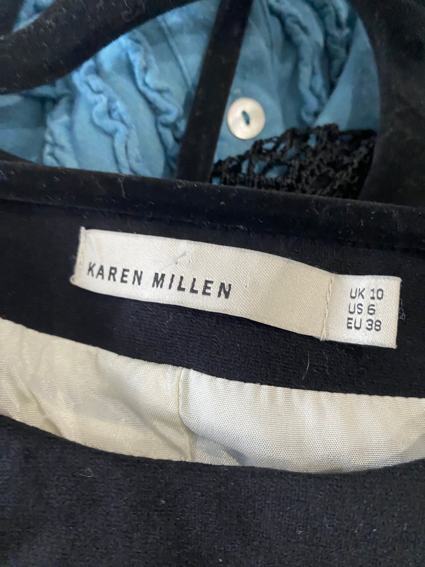 Karen Millen Vintage Colour Block Dress Size 8