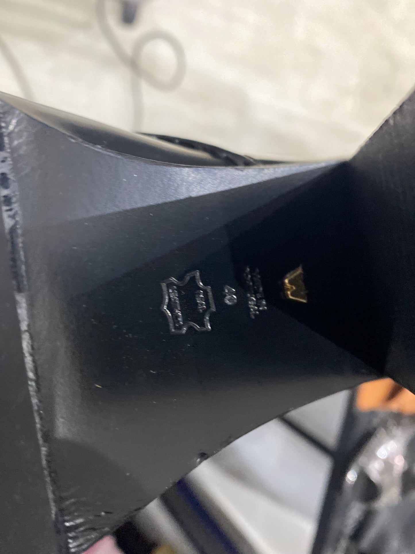 Whistles Black Patent Heeled Ankle Boots Size 7