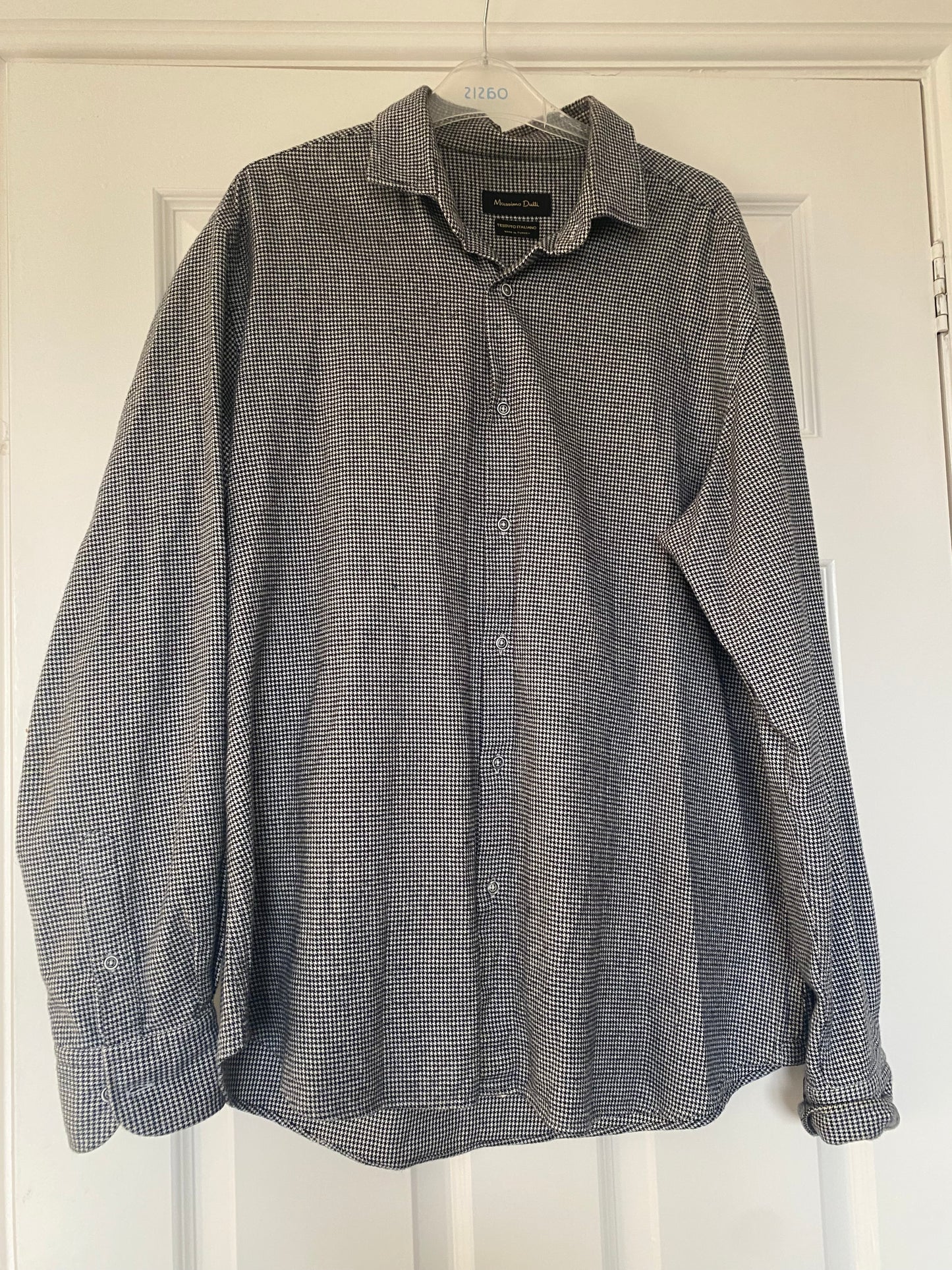 Massimo Dutti Houndstooth Check Shirt Size XL