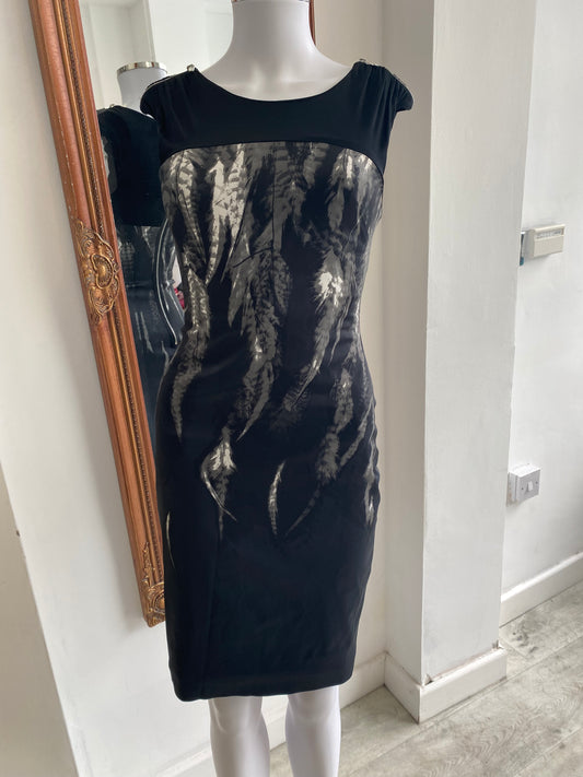 Karen Millen feather print dress size 8