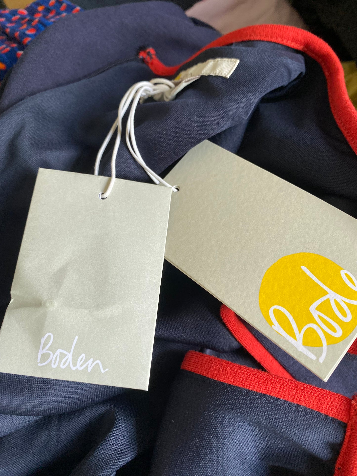 Boden navy Elsie dress size 12 L brand new