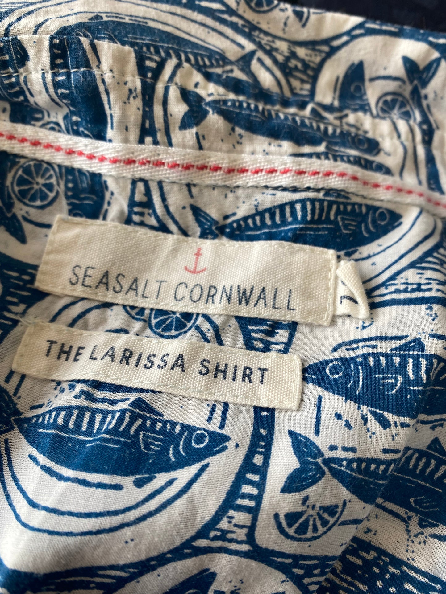Seasalt Larissa Fish Print Shirt Size 12