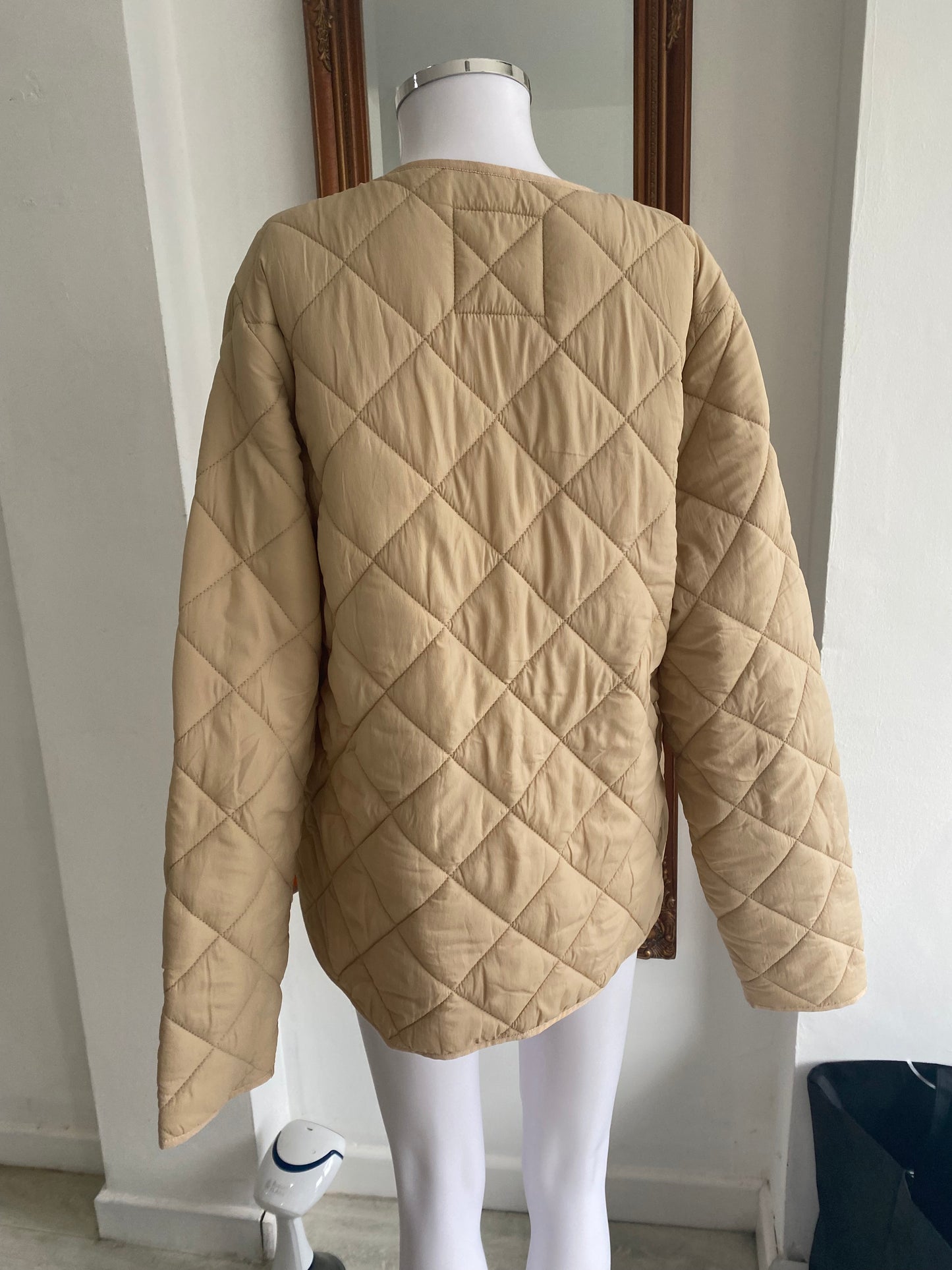 US Polo ASSN beige quilted coat size 16