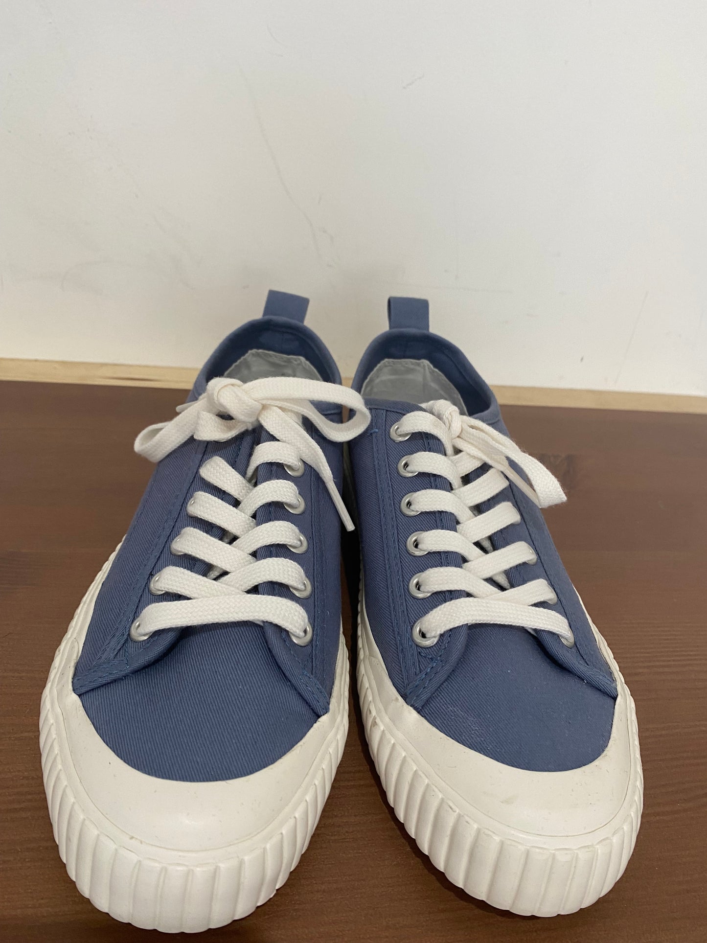 Kin John Lewis Emilia Blade Blue Canvas Trainers Size 6
