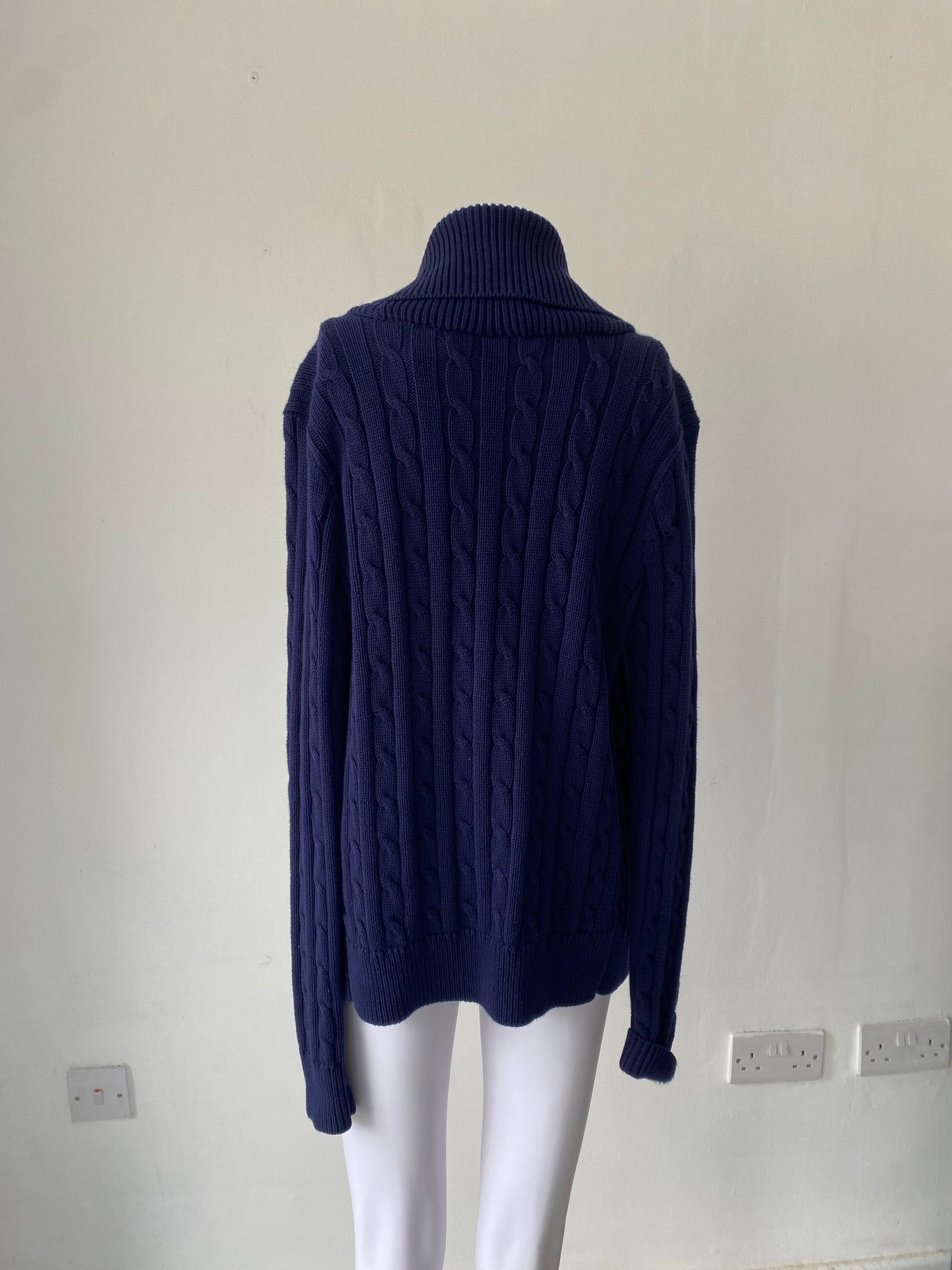 Ralph Lauren Sport Navy Cardigan Size 8