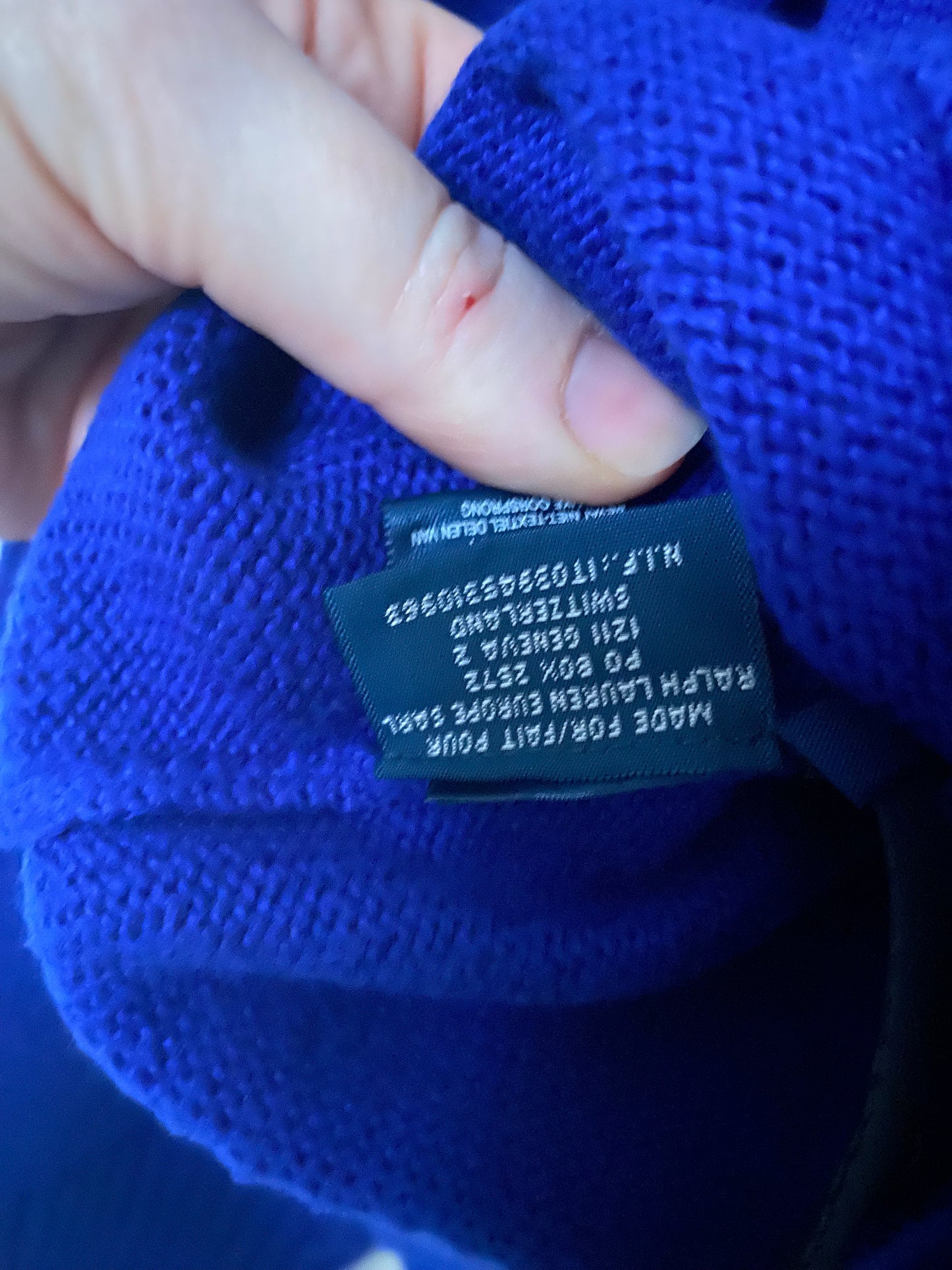 Polo Ralph Lauren Blue 1/4 Zip Jumper Size XL