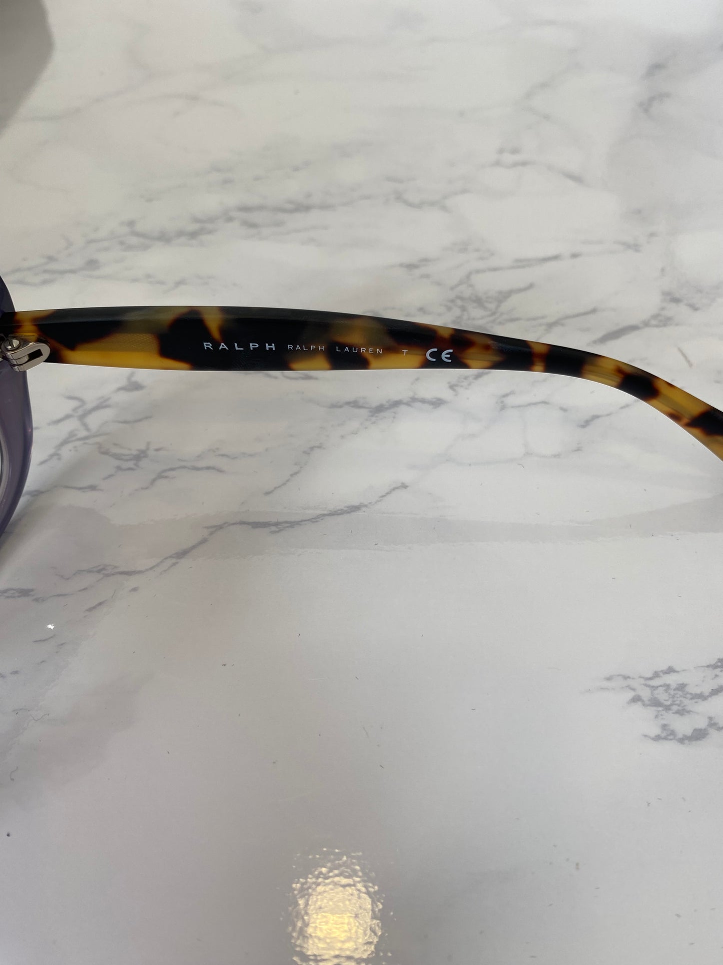 Ralph Lauren Purple Sunglasses with Tortoiseshell Print Arms