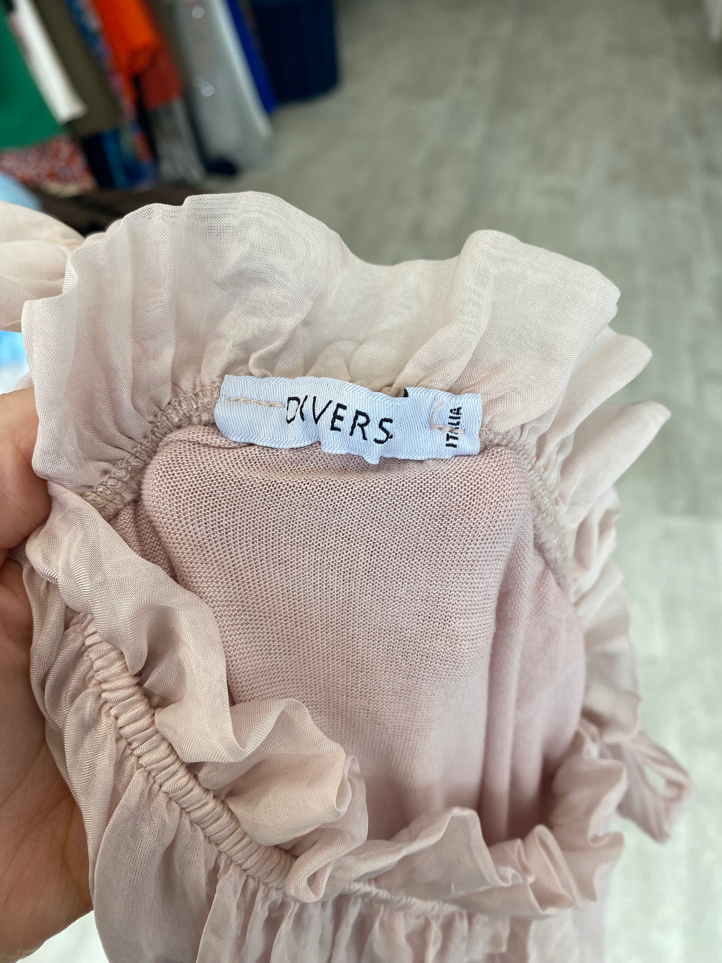 Diverse Blush Pink Silk Top Size 12