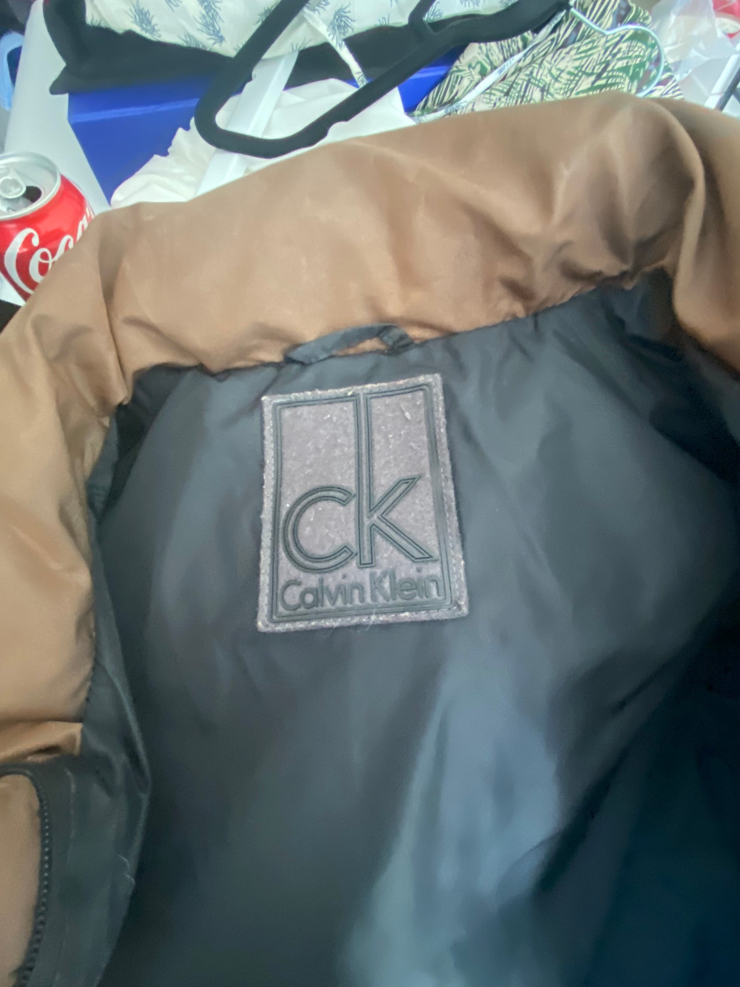 Calvin Klein Bronze Padded Coat Size 42 8