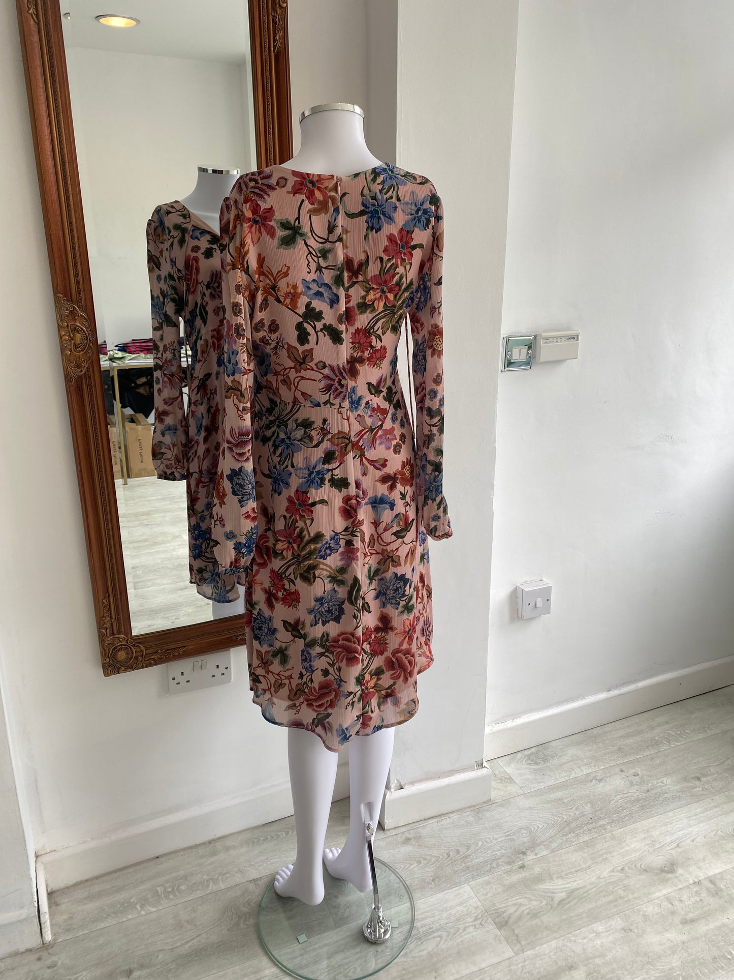 Hallhuber Pink Floral Dress Size 8-10