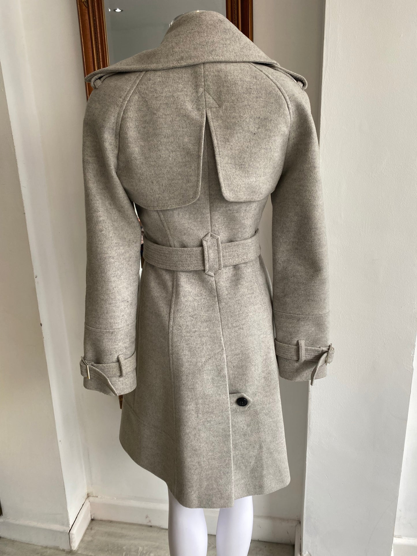 Karen Millen cashmere blend trench coat size 8