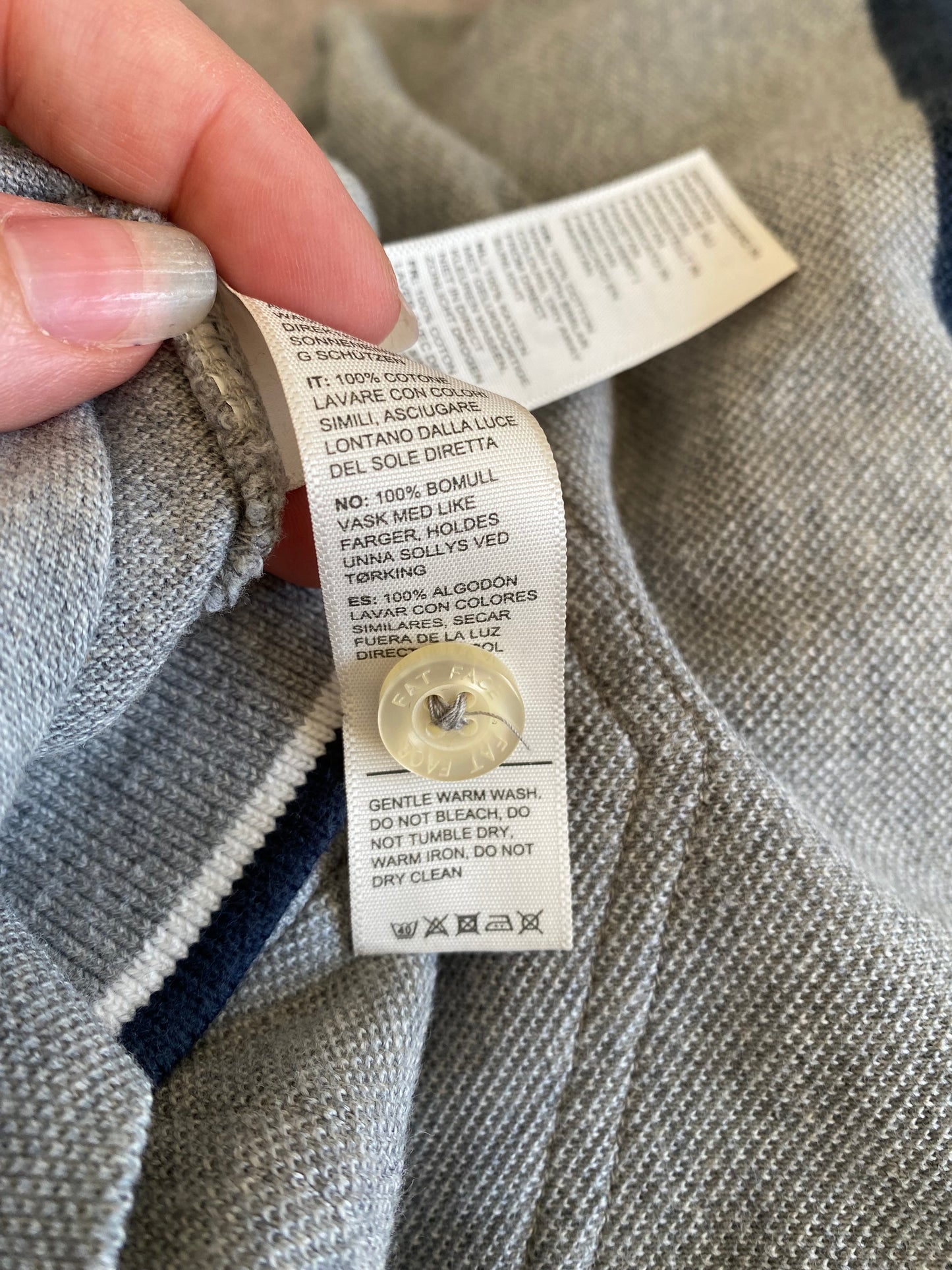 Fat Face Grey Tshirt Size Medium