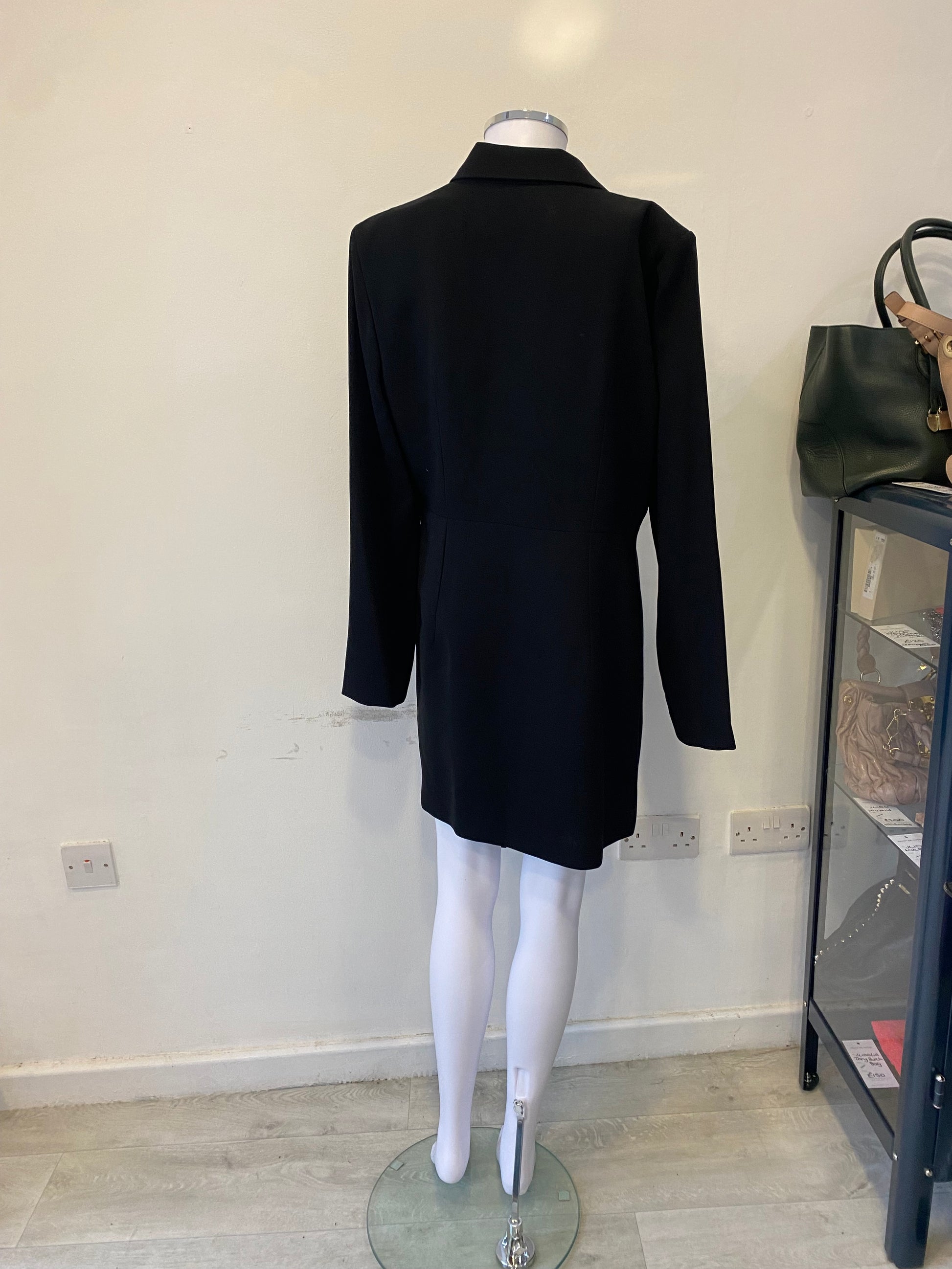 mango pleated blazer dress Mango Pleated Asymmetric Long Sleeve Blazer Dress In Black - 61% Off