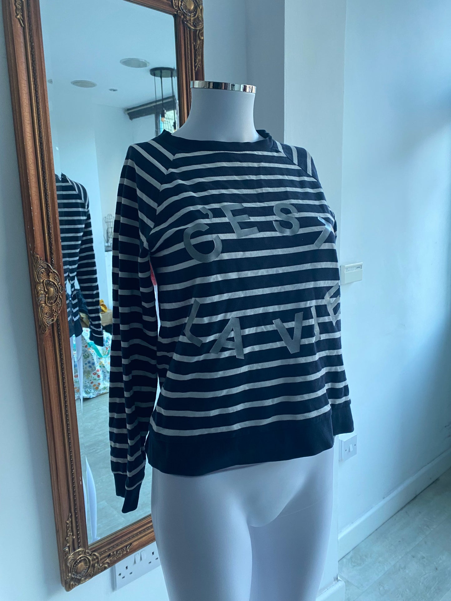 Whistles Striped Sweater Size 8