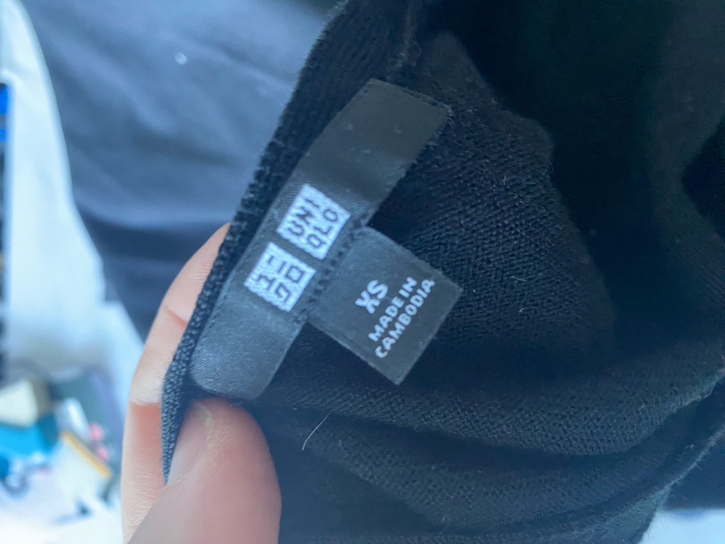 Uniqlo Black Pure New Wool Jumper Size 8