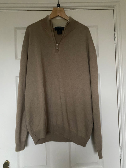 Hathaway Platinum Silk and Cashmere Jumper Size XXL