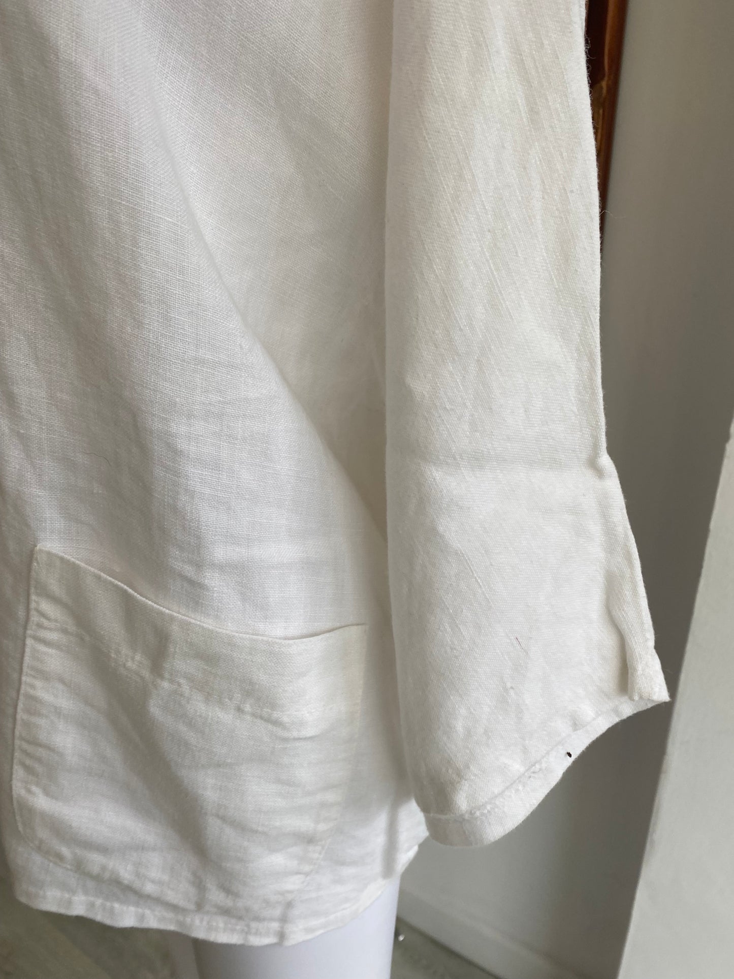 Ellamoda White Linen Top Size 12-14