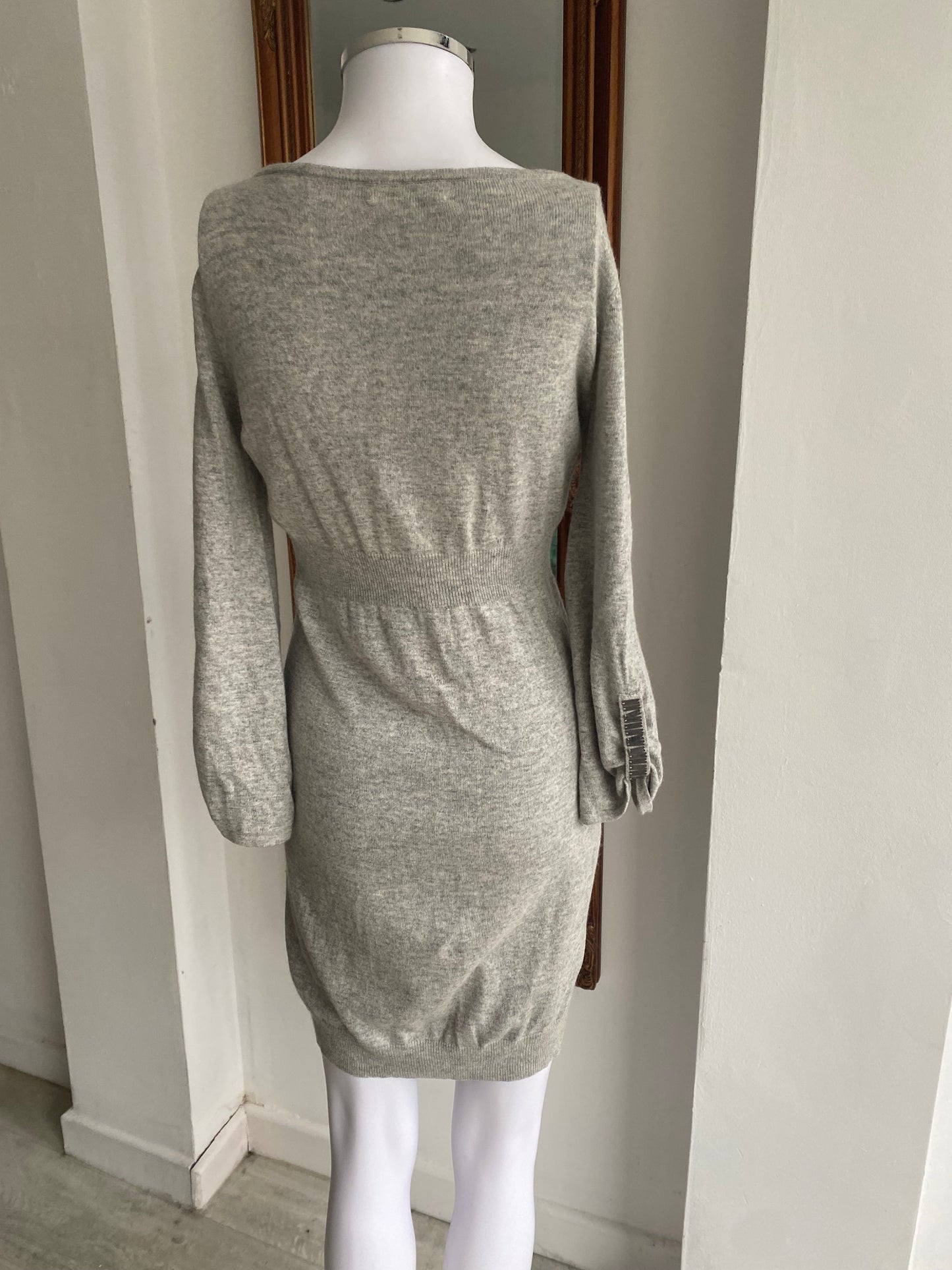 Mint Velvet grey knitted dress size 8-10