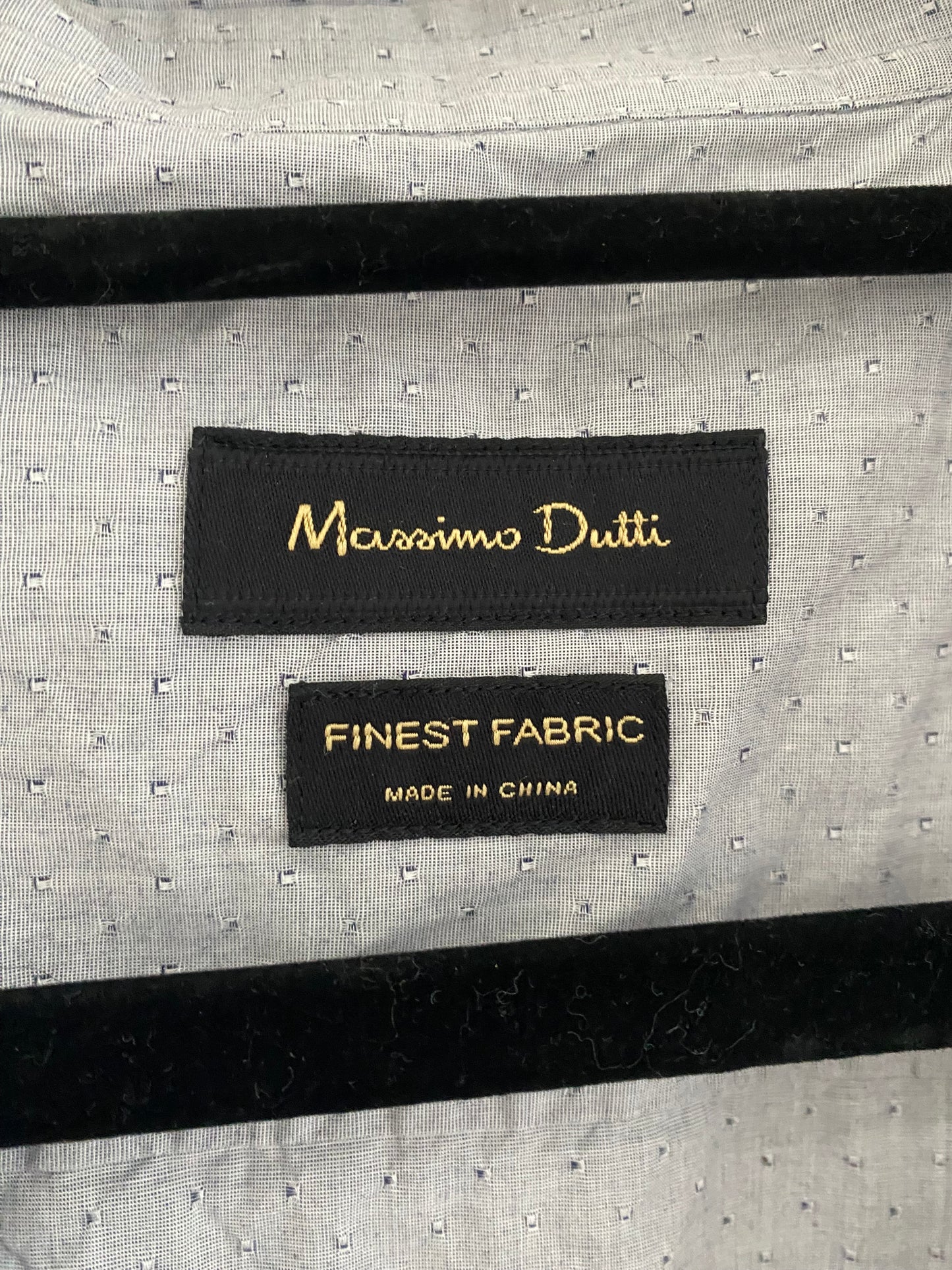 Massimo Dutti Textured Blue Shirt Size XL