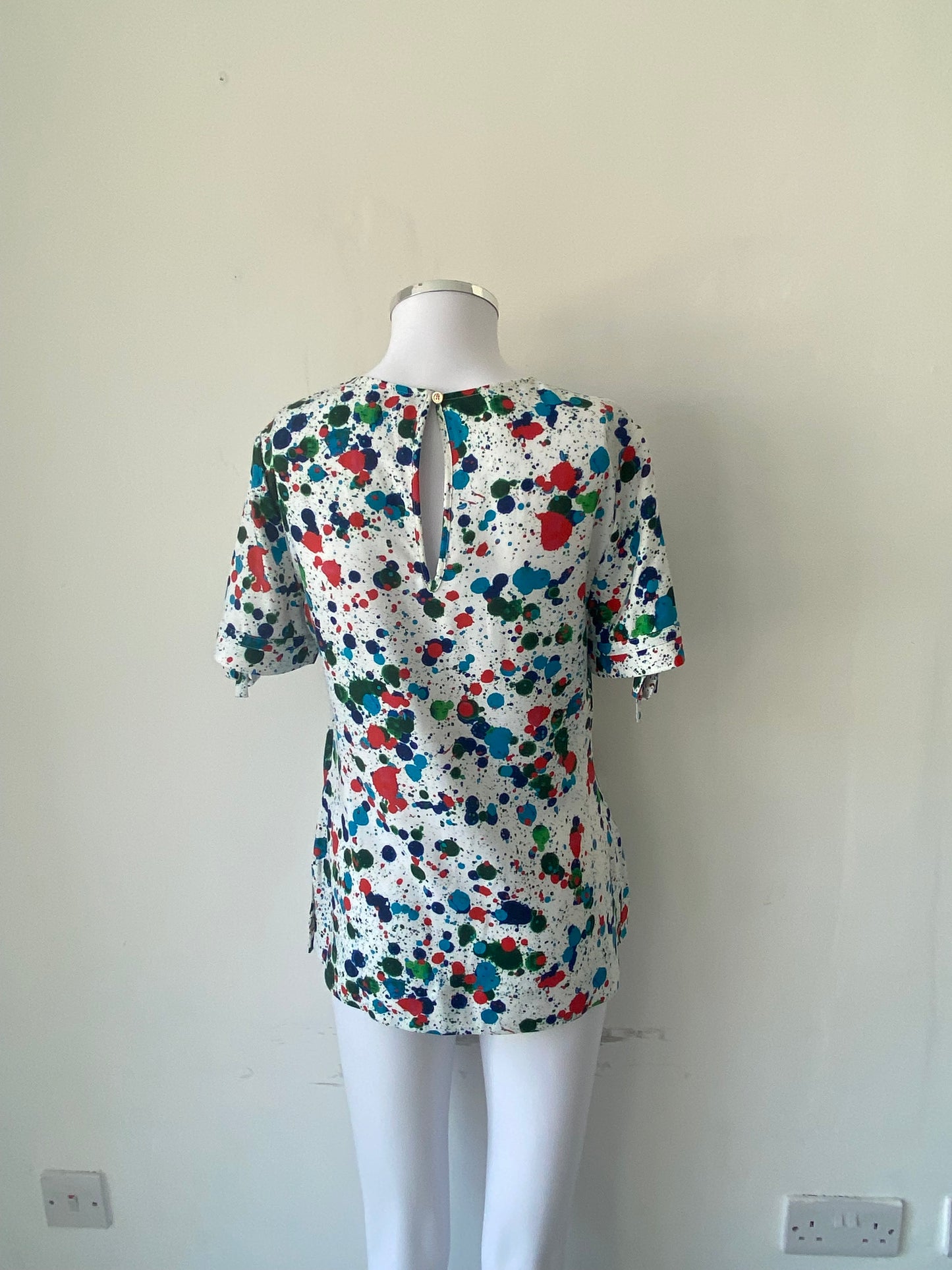 Ted Baker Paint Splatter Print T-Shirt Size 8
