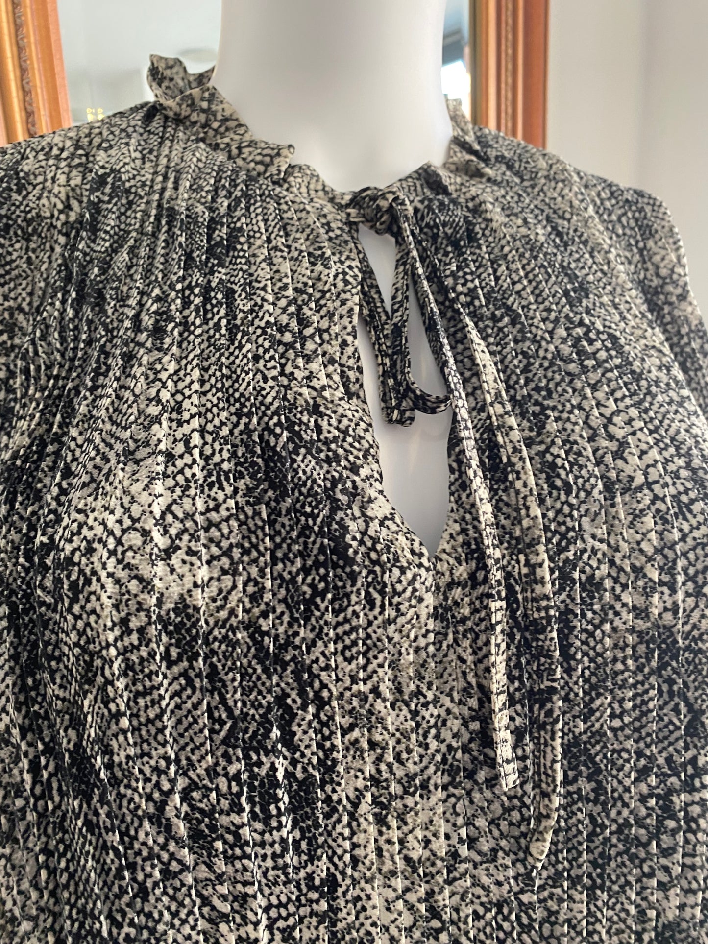 Mango snake print blouse size 12