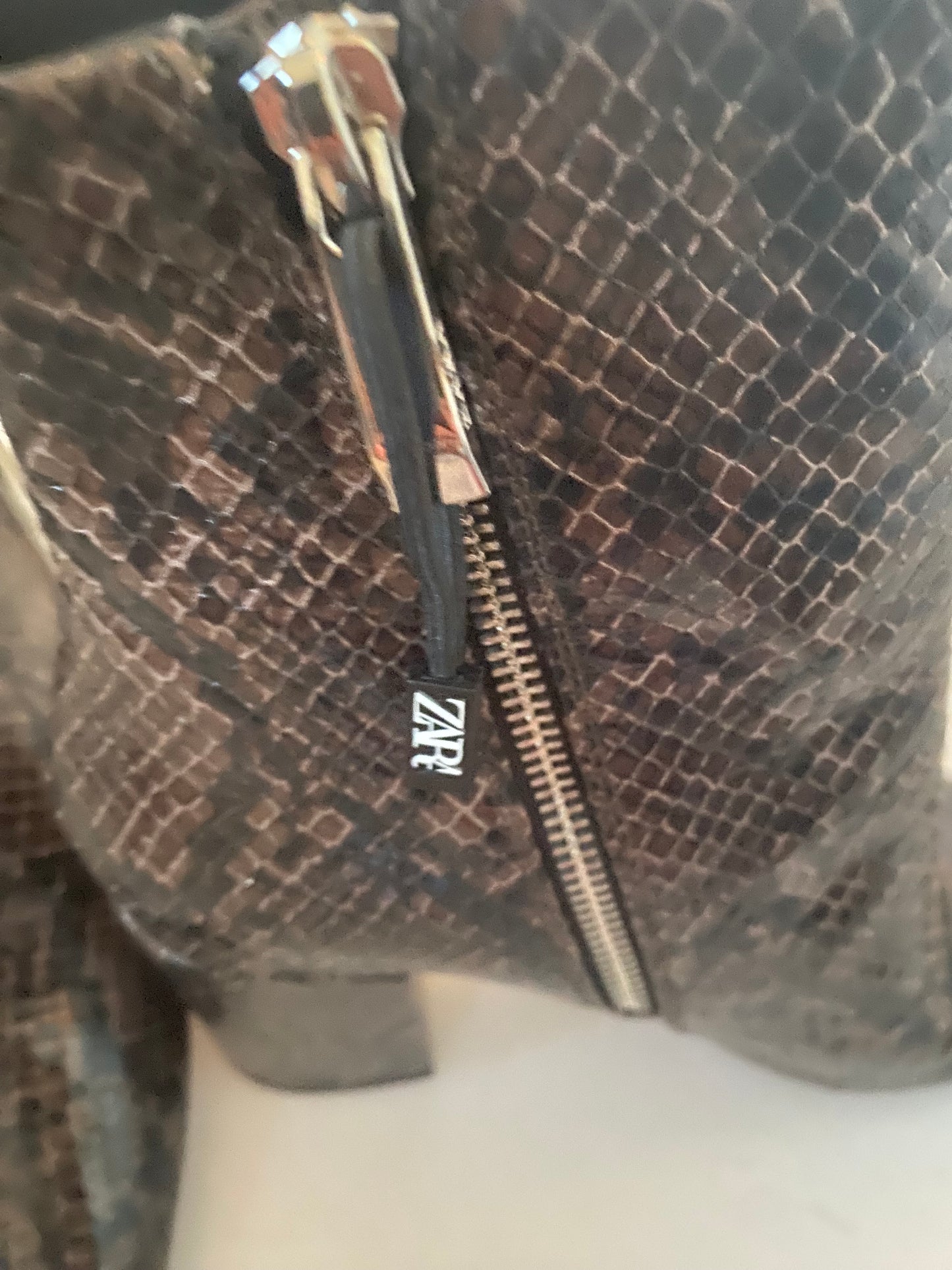 Zara snake ankle boots new size 3