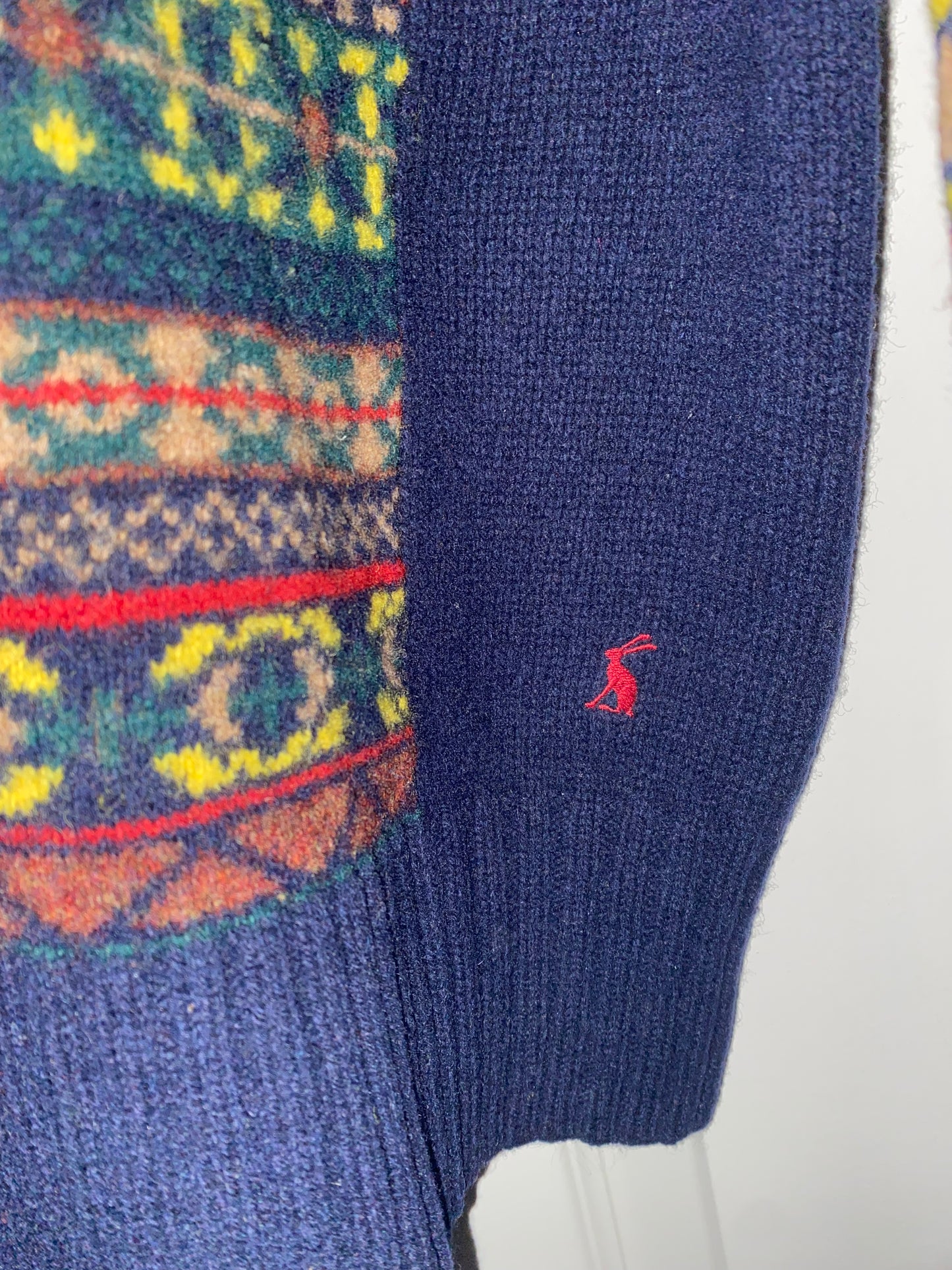 Joules Gilman Navy Fairisle Knit Size XL