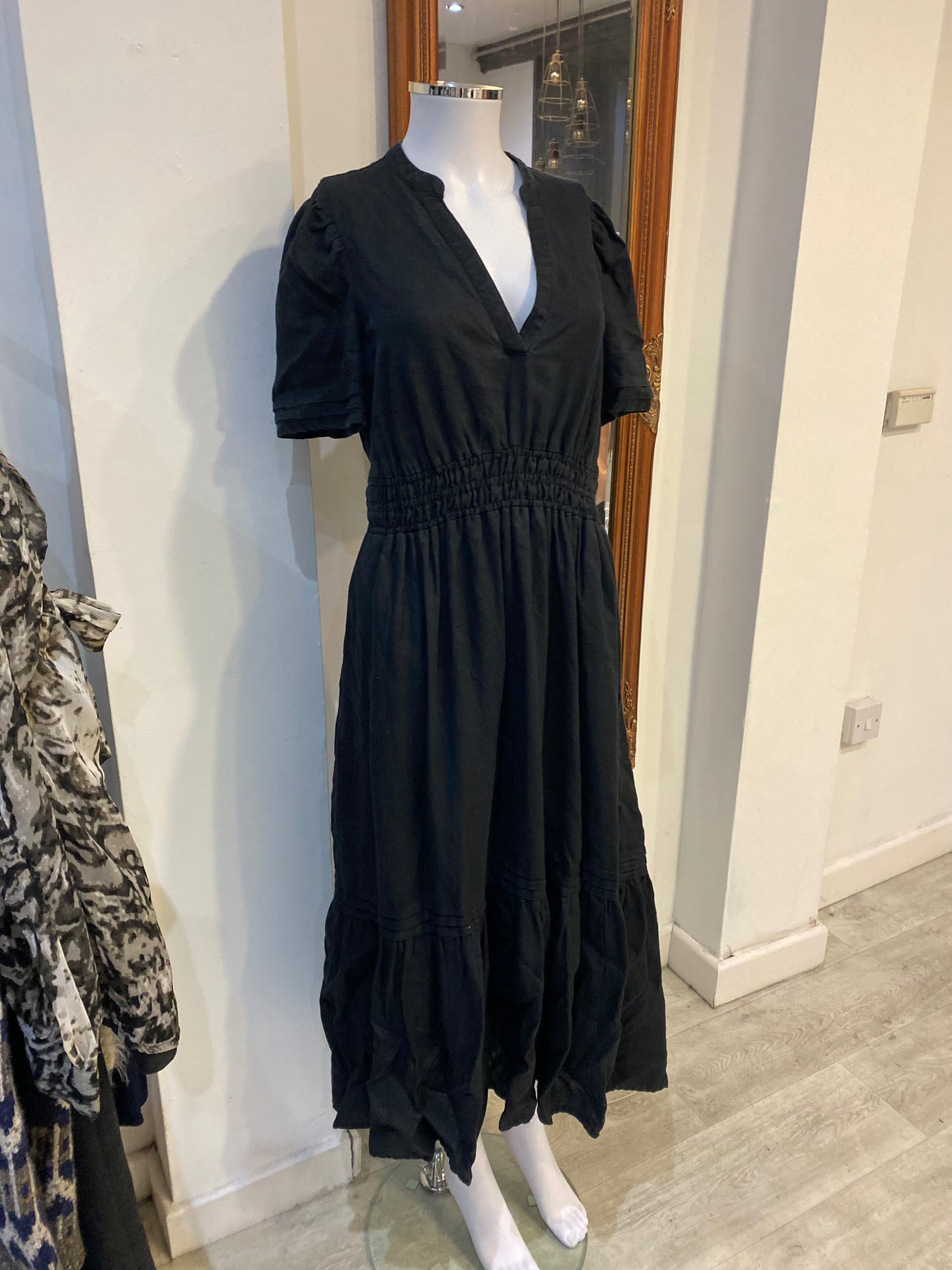 Boden Slate Grey Linen Dress Size 12 R