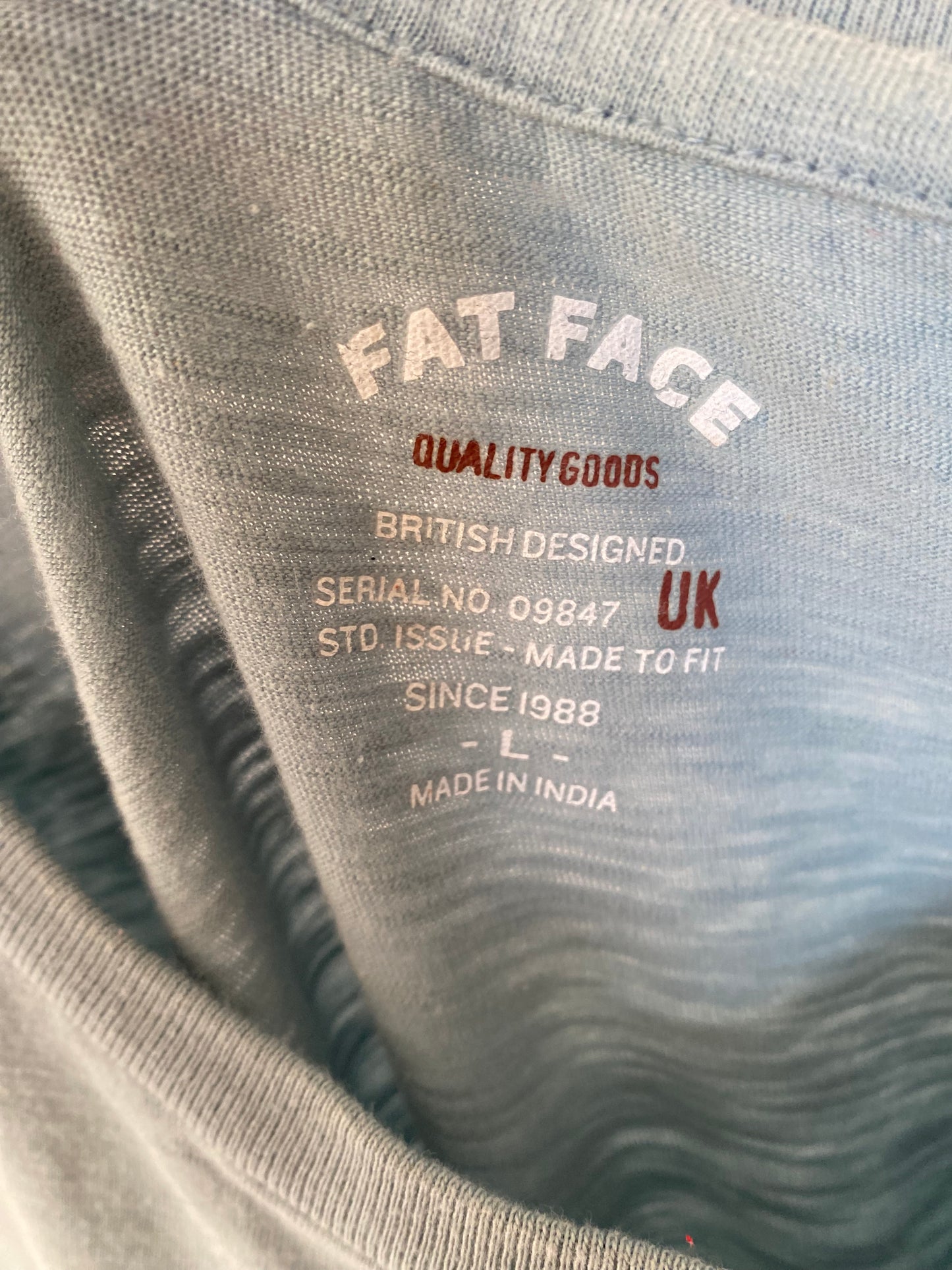 Fat Face Cycle Tshirt Size Large