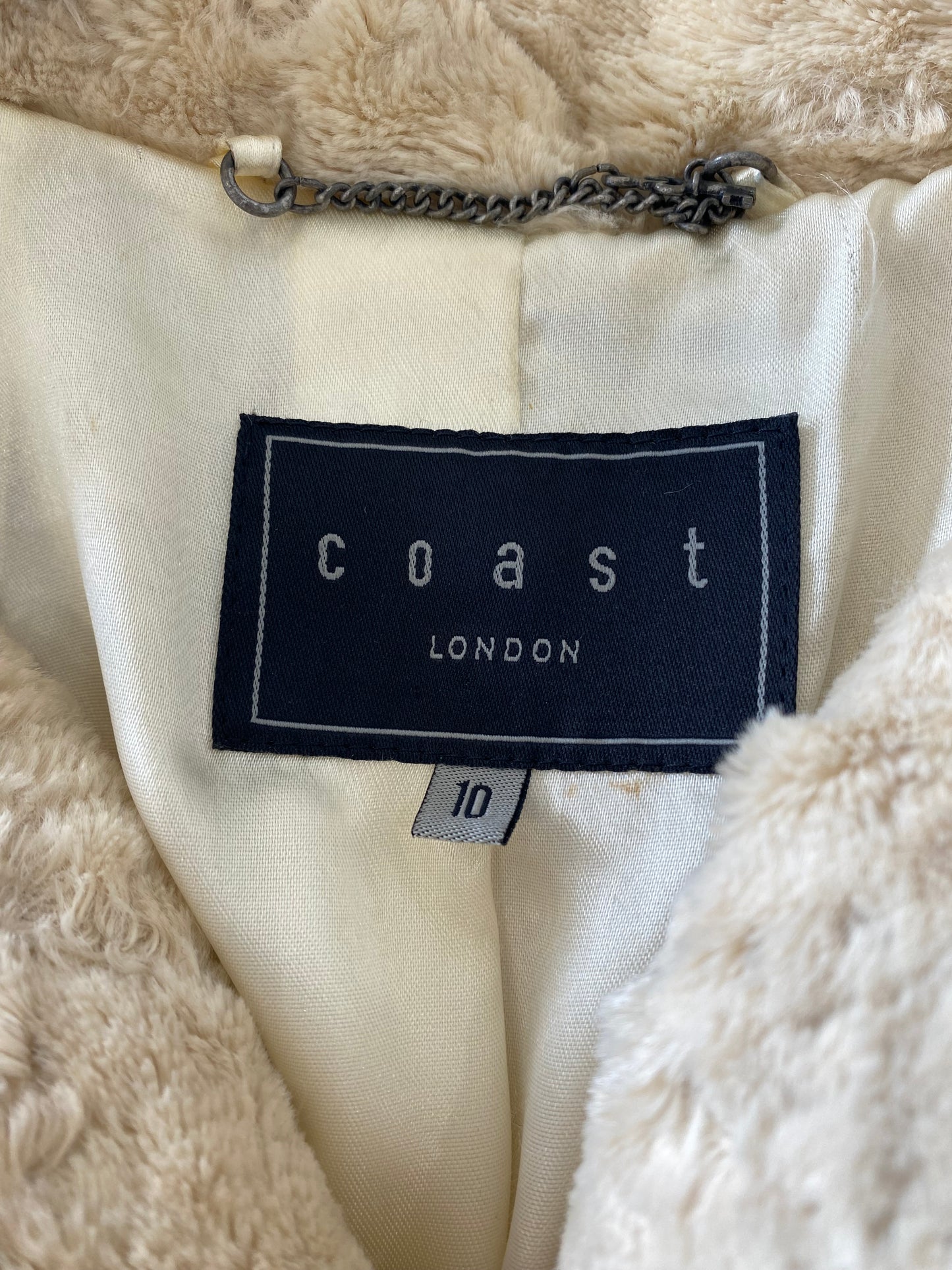Coast faux fur coat size 10