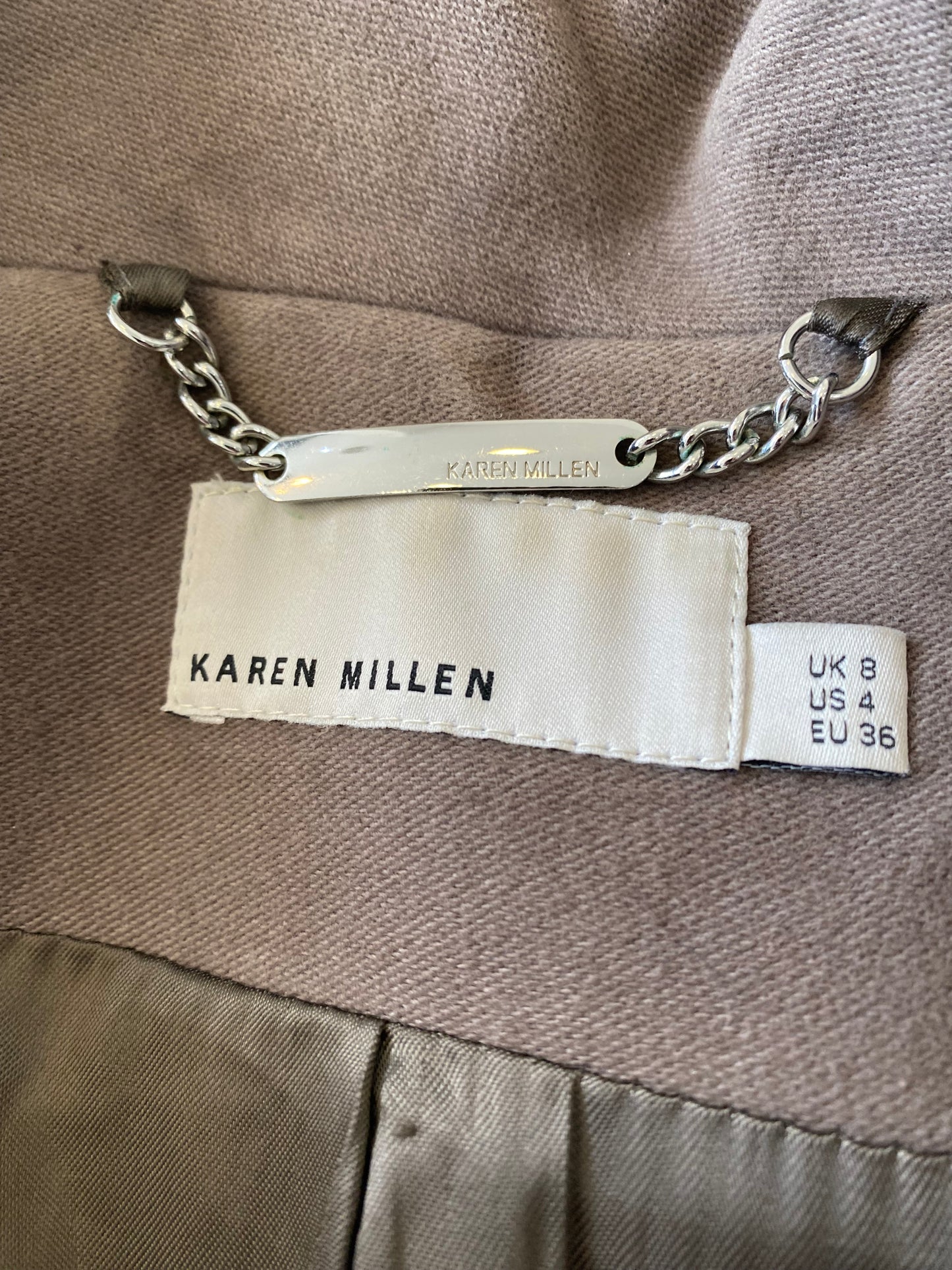 Karen Millen faux fur coat size 8
