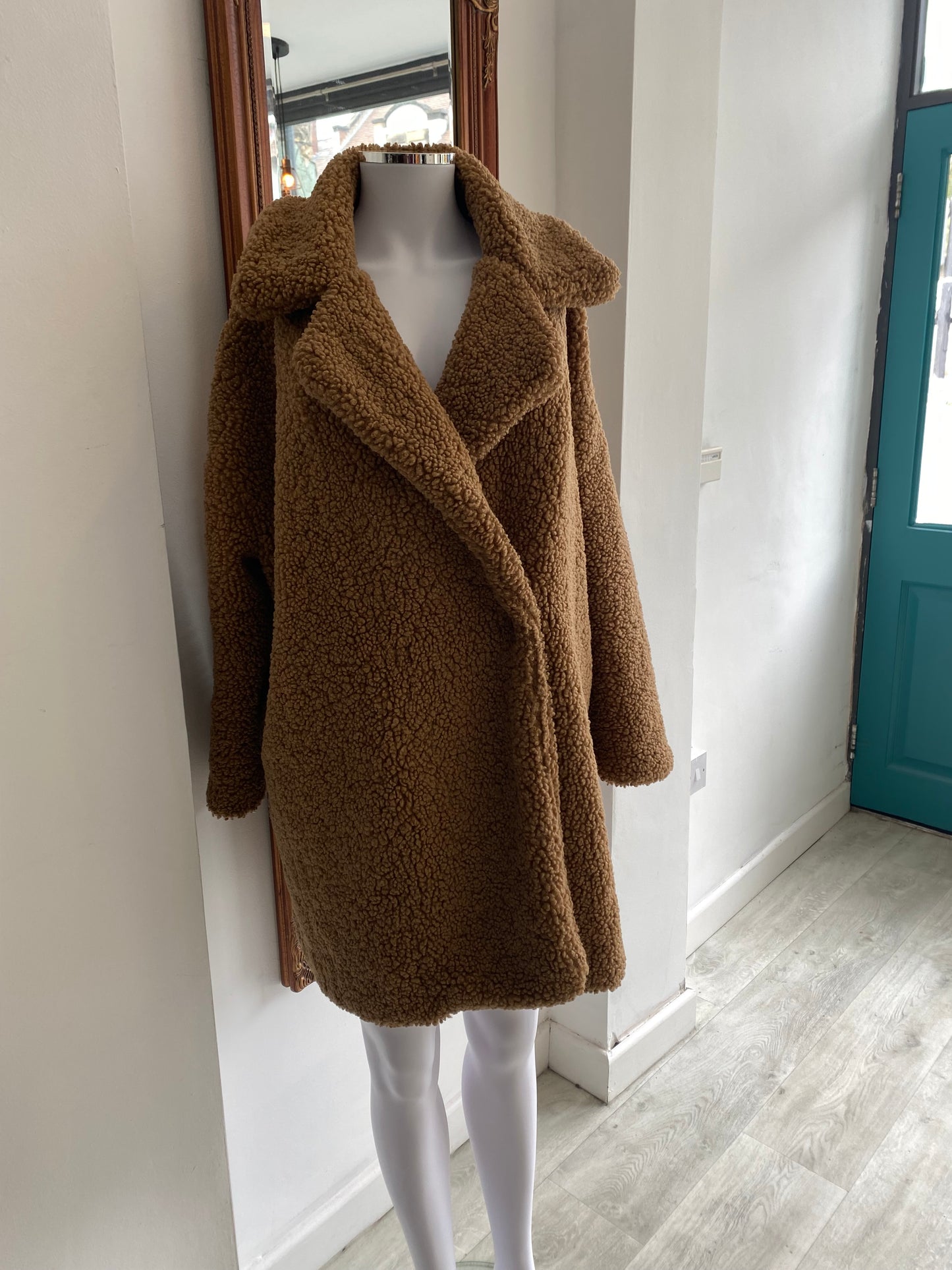 Gold and Silver Tan Teddy Coat Size 10-12