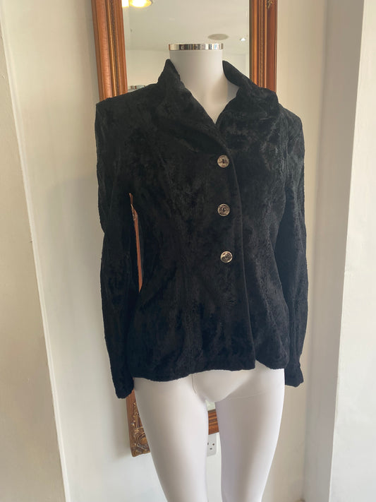 Ghost Black Velvet Jacket Size 8