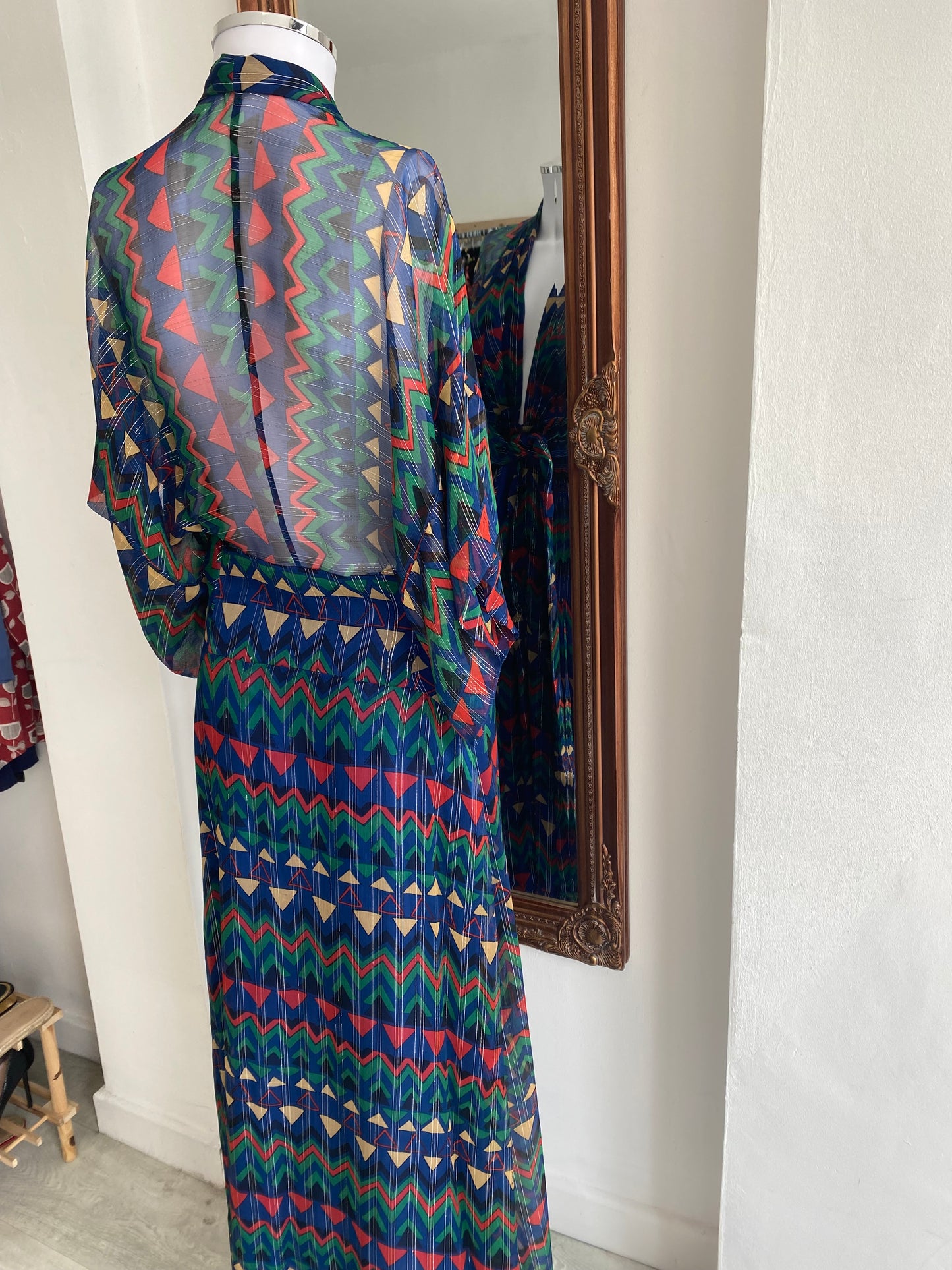 Issa Geometric Print Maxi Dress Size 12