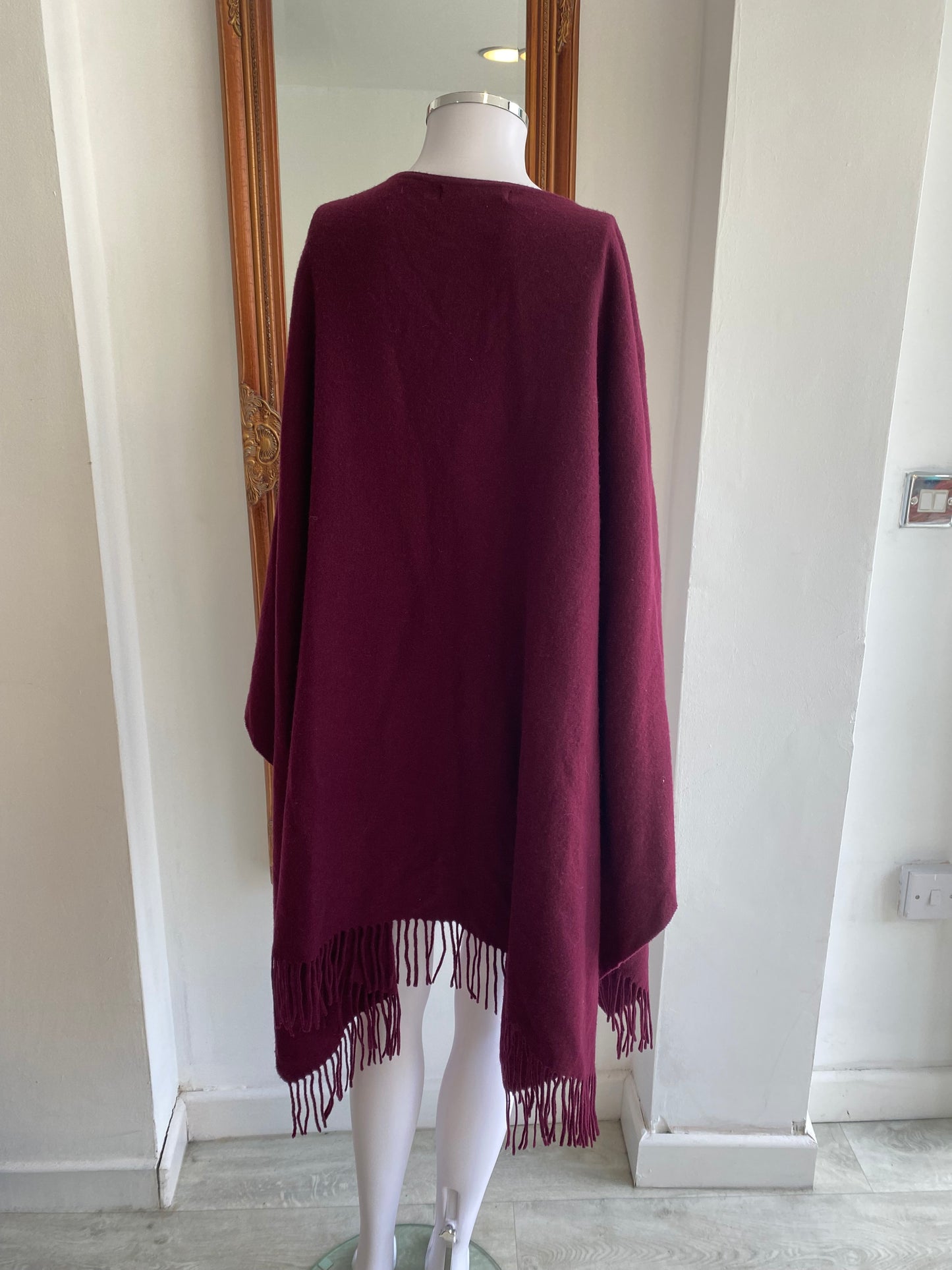 LK Bennett Aubergine Wool and Cashmere Shrug/Cape