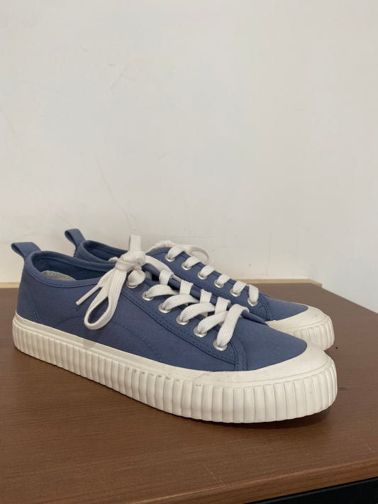 Kin John Lewis Emilia Blade Blue Canvas Trainers Size 6