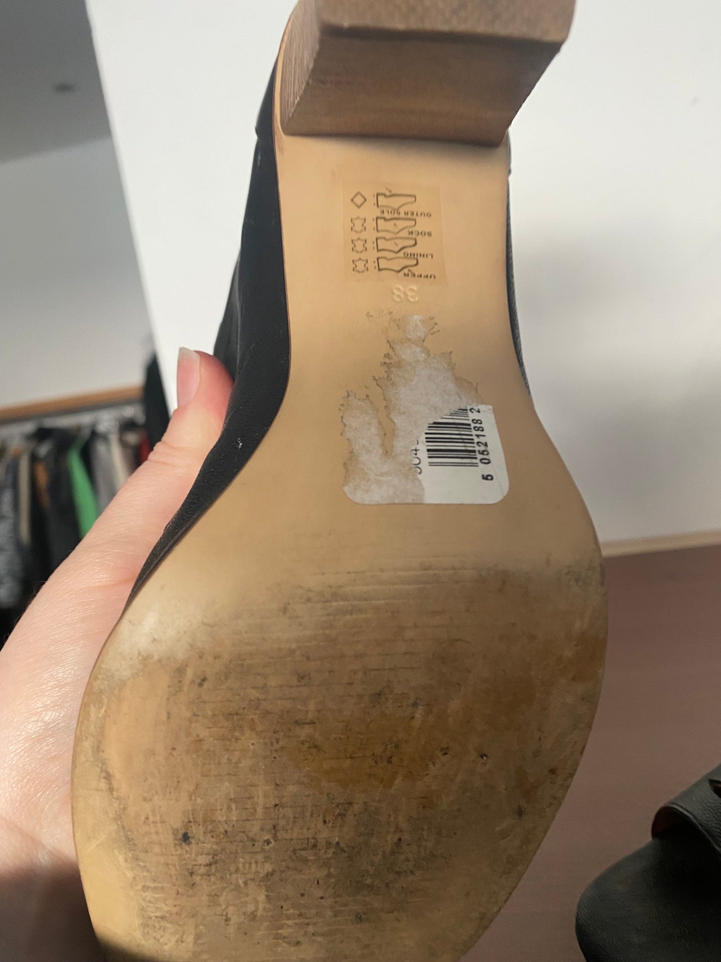 Mint Velvet Black Leather Laser Cut Boots Size 5