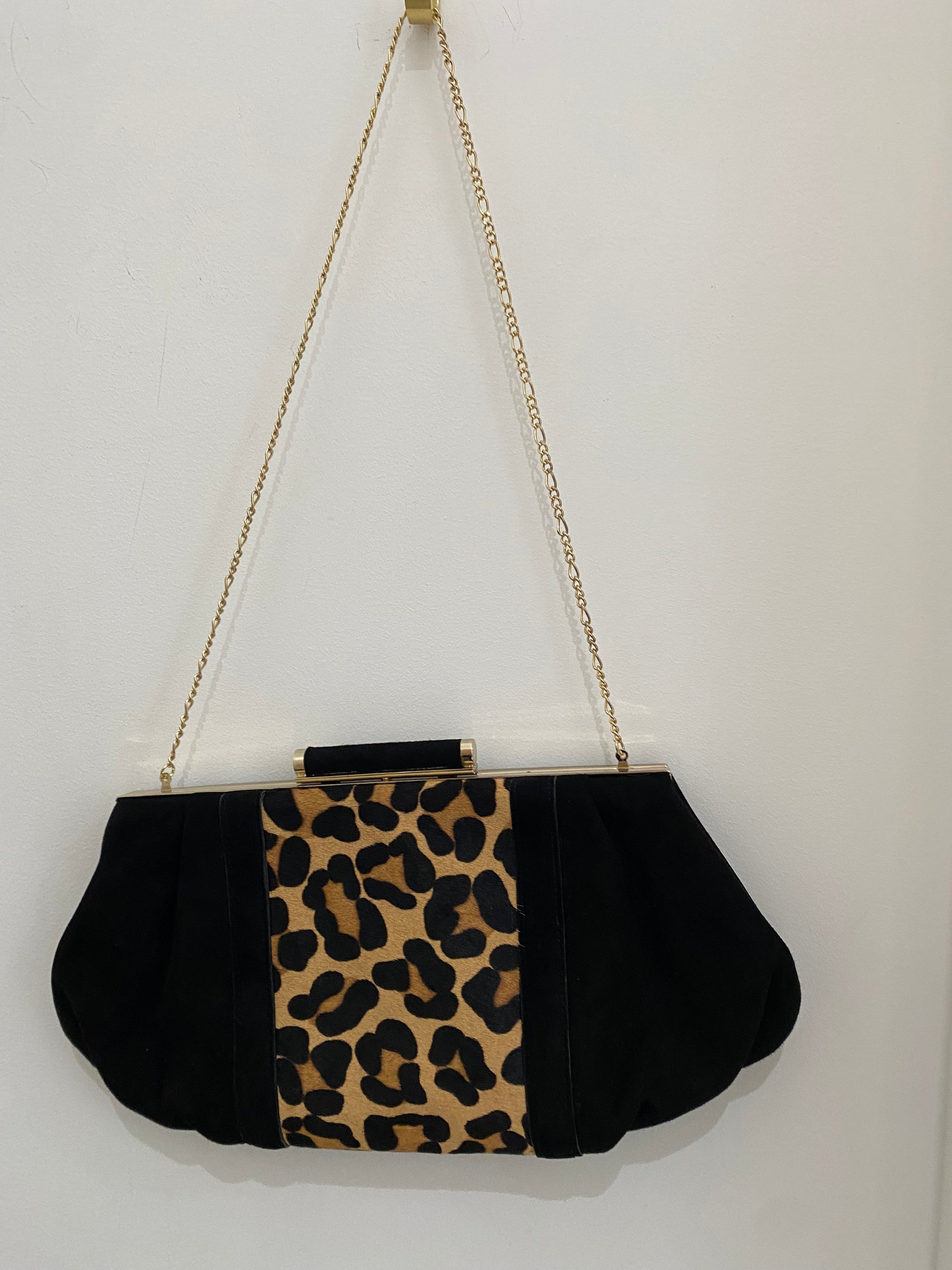 Dune Black Suede and Leopard Print Pony Hair Handbag – Follow The