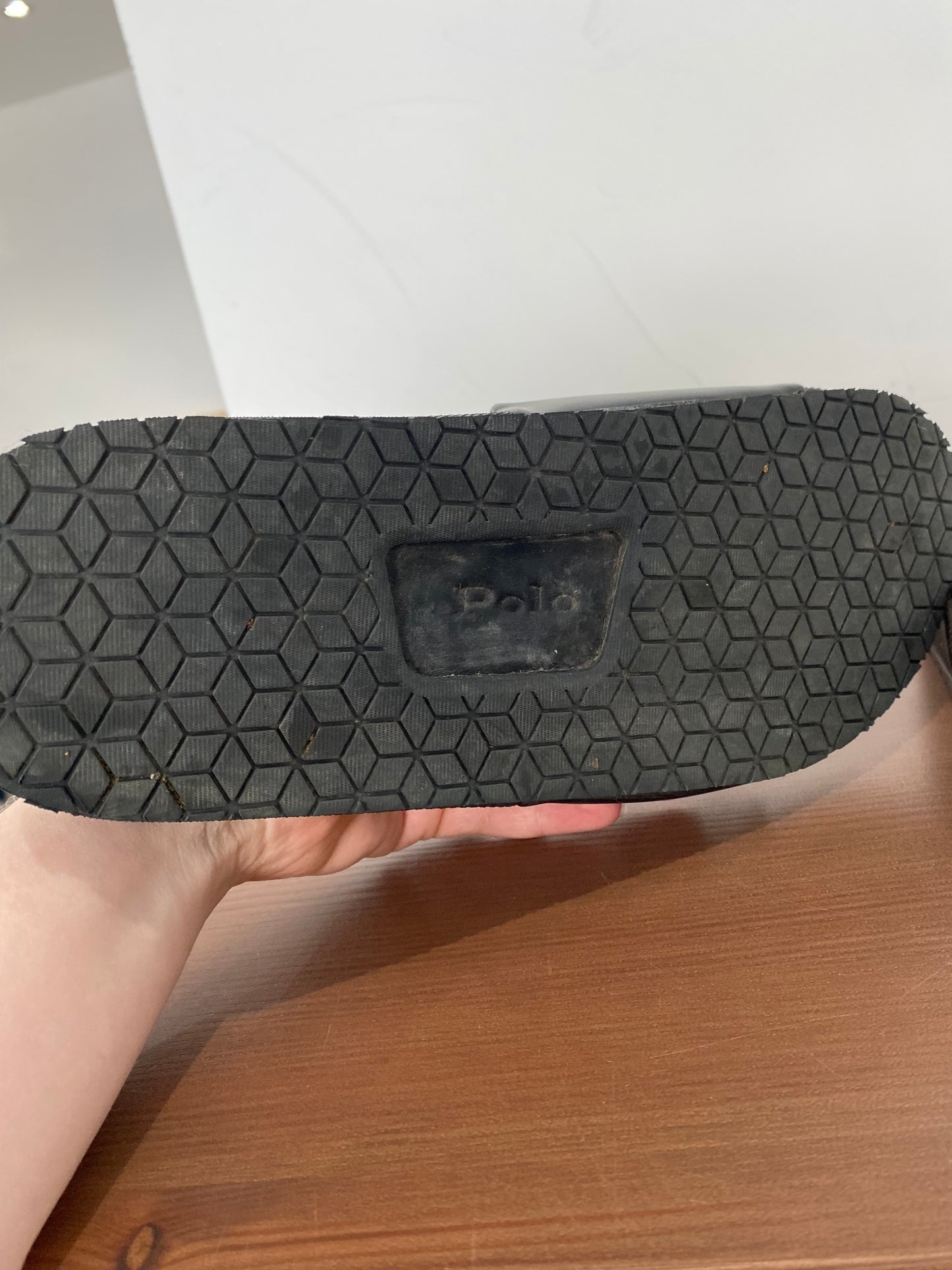 Polo Ralph Lauren Polo Black Cayson Sliders Size 4.5