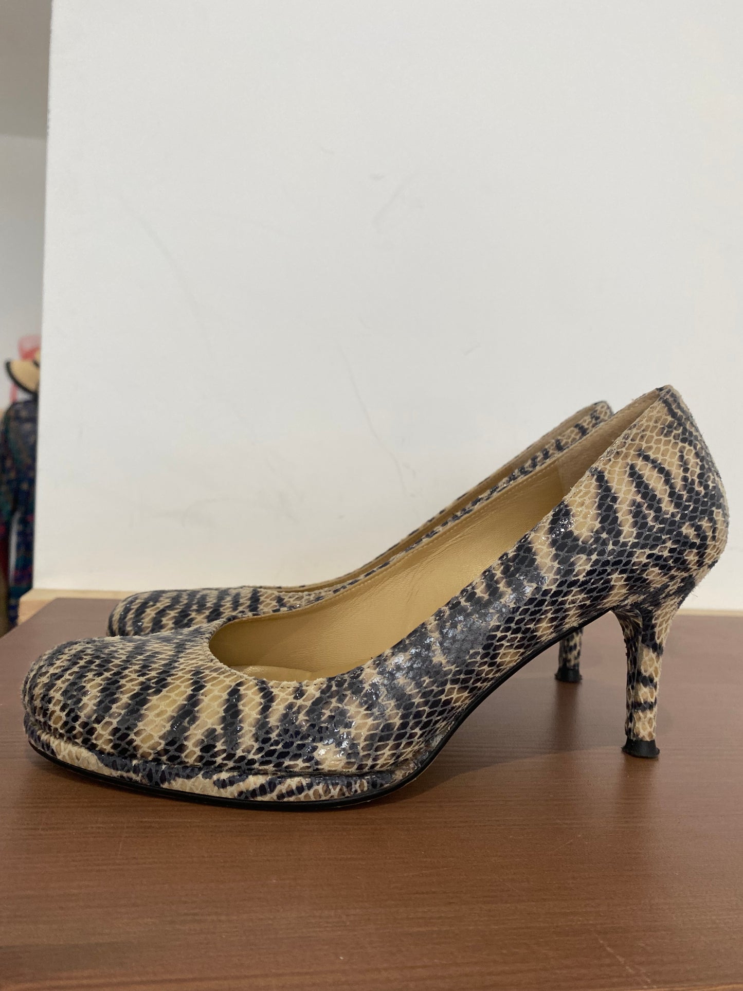 Stuart Weitzman X Russell and Bromley Muse Tiger Print Court Shoes Size 5