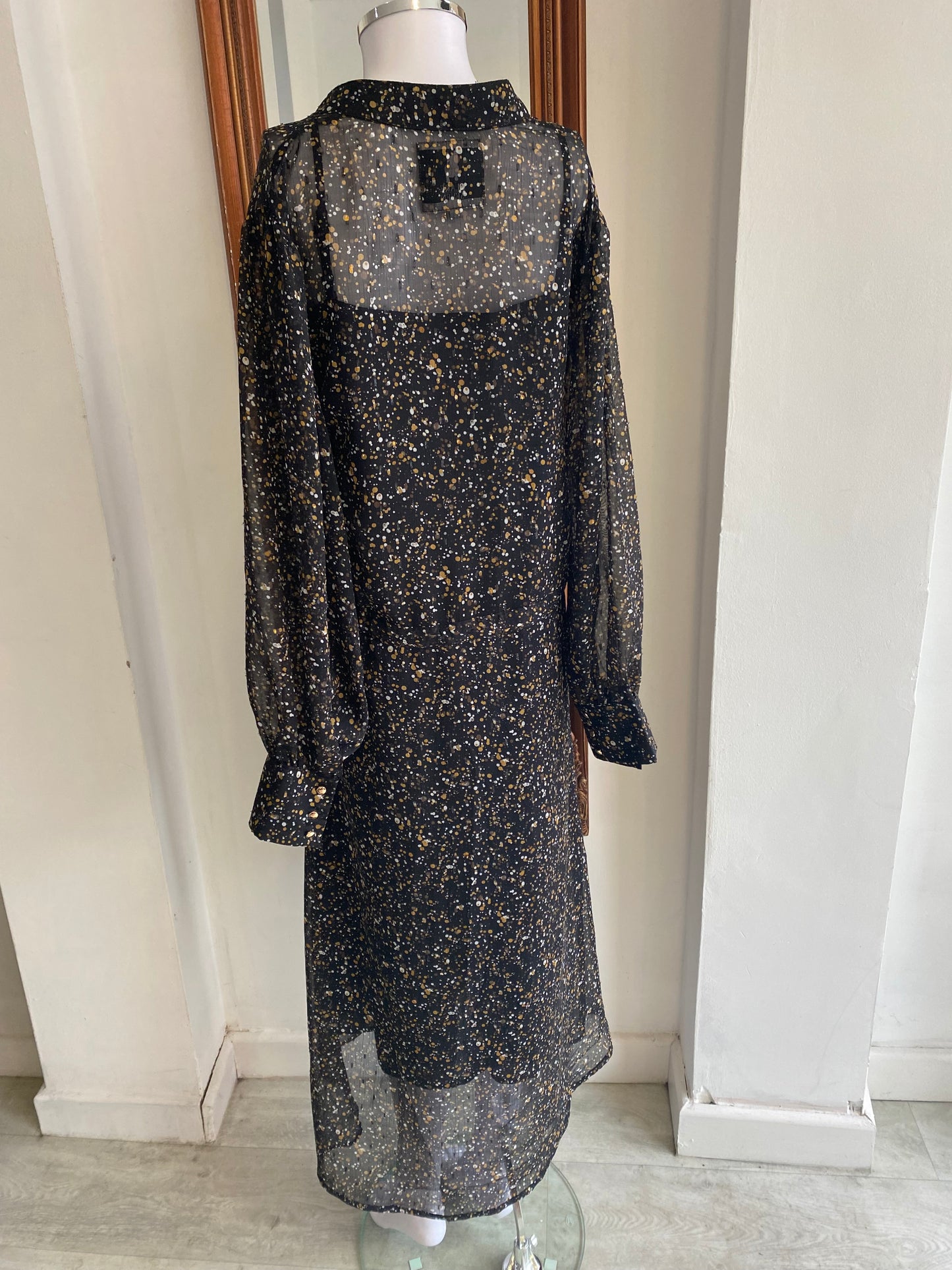 Blake Seven gold metallic dress size 12