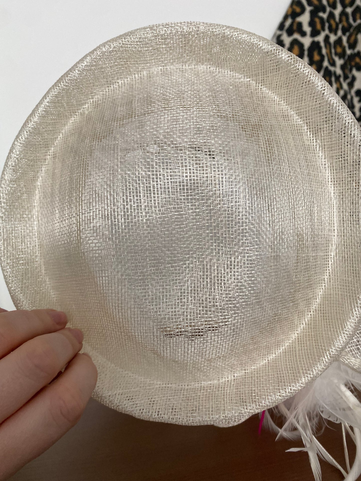 Roman white formal hat