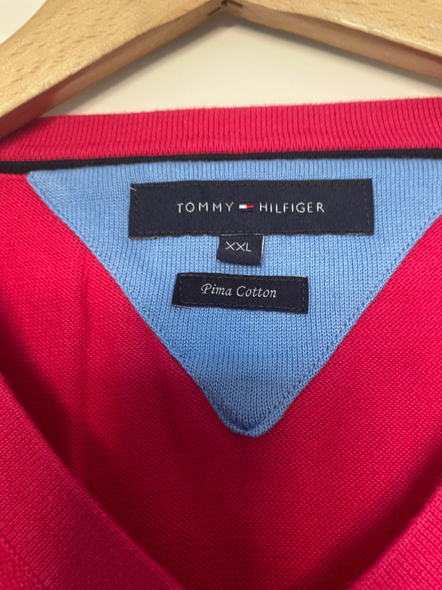 Tommy Hilfiger Pink Argyle Jumper Size XL